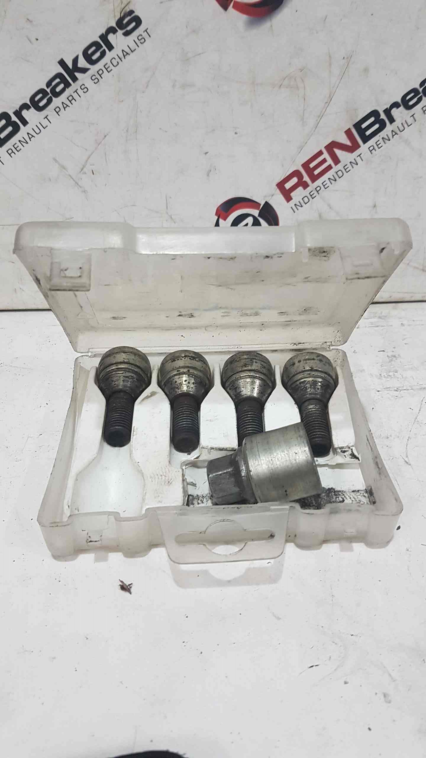 Renault Clio MK3 2005-2012 Locking Wheel NUT Bolts SET 17Mm + Centre CAP Key