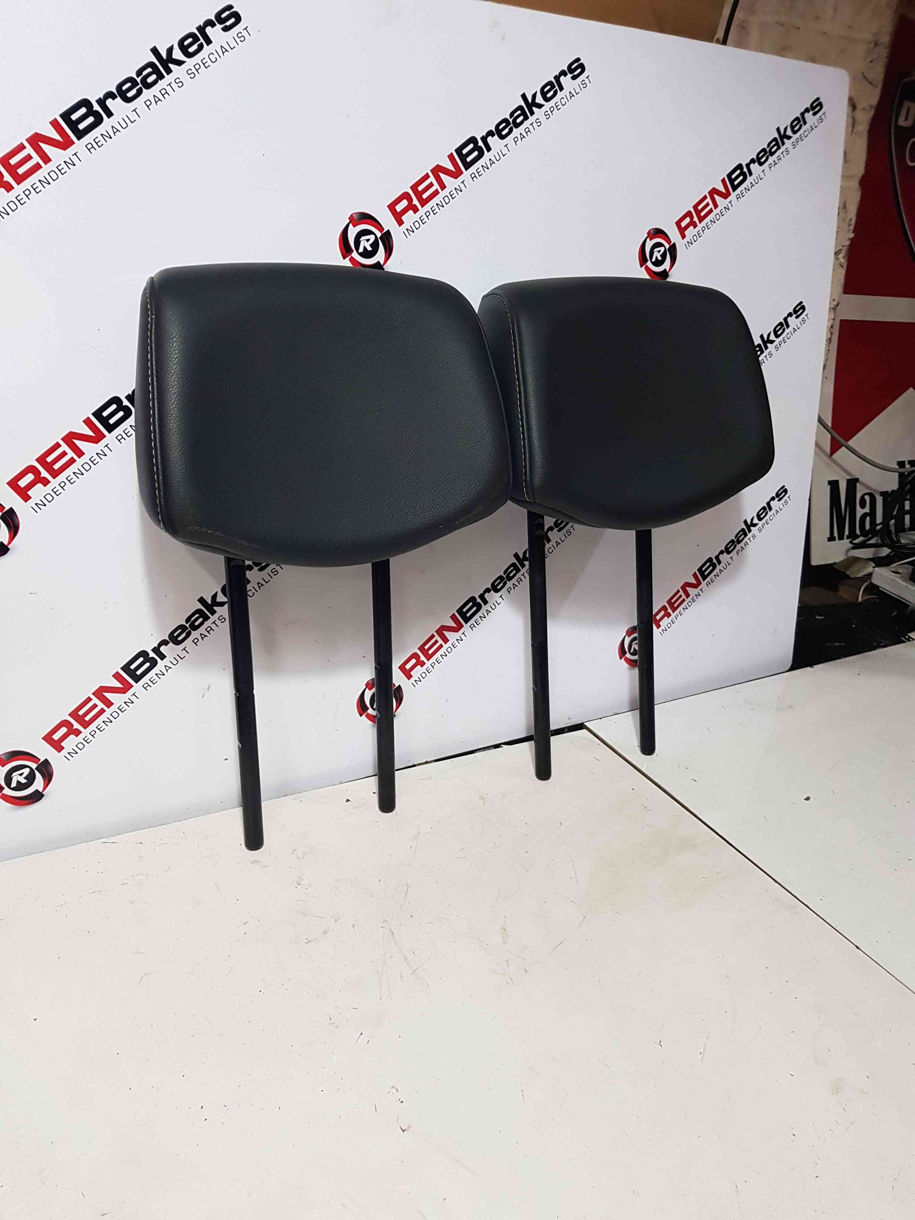 Thumb 10 Renault Clio MK3 2005-2012 Passenger Drivers Front Headrest Leather X2