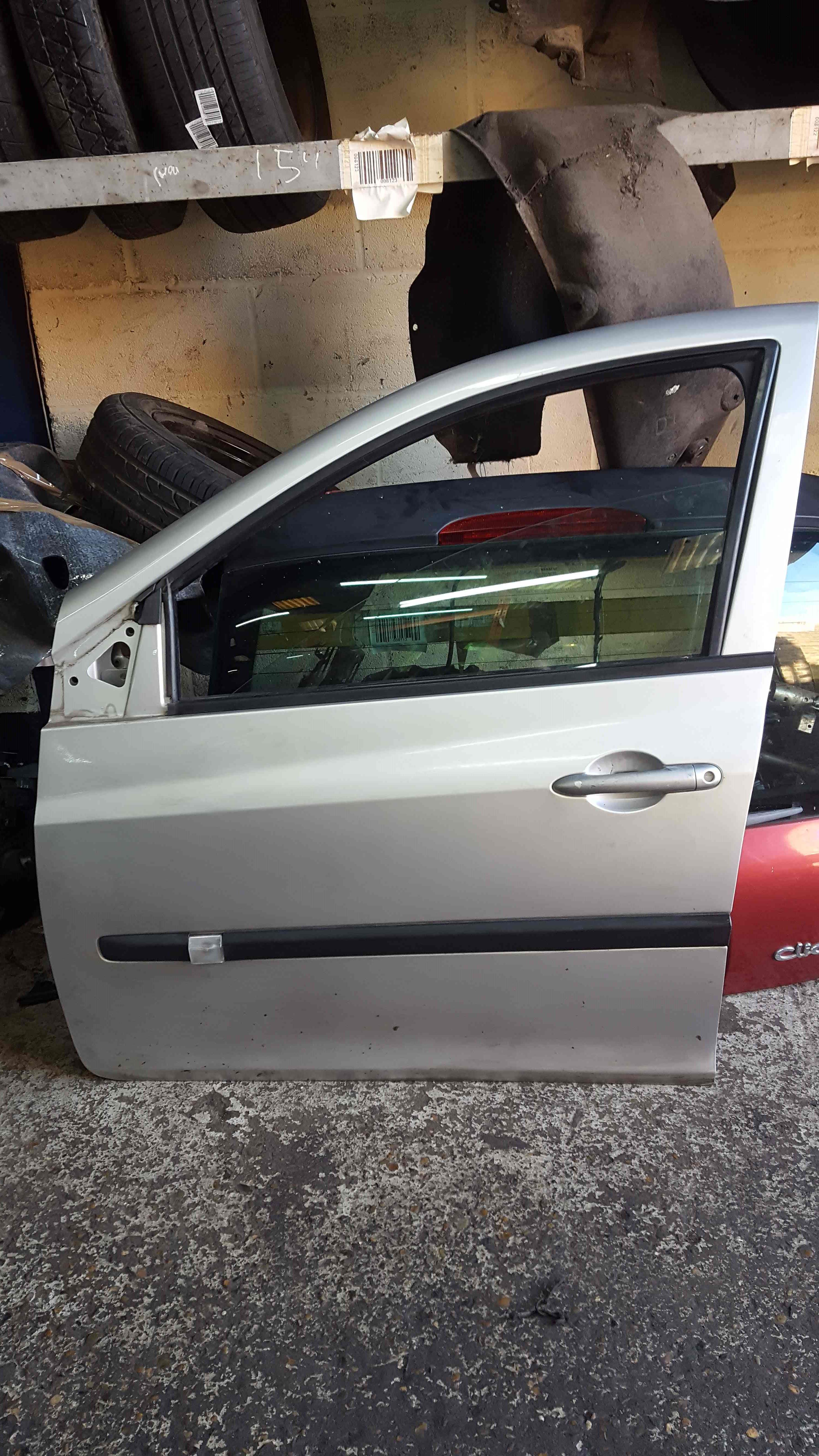 Renault Clio MK3 2005-2012 Passenger NSF Front Door Silver Ted69 5Dr