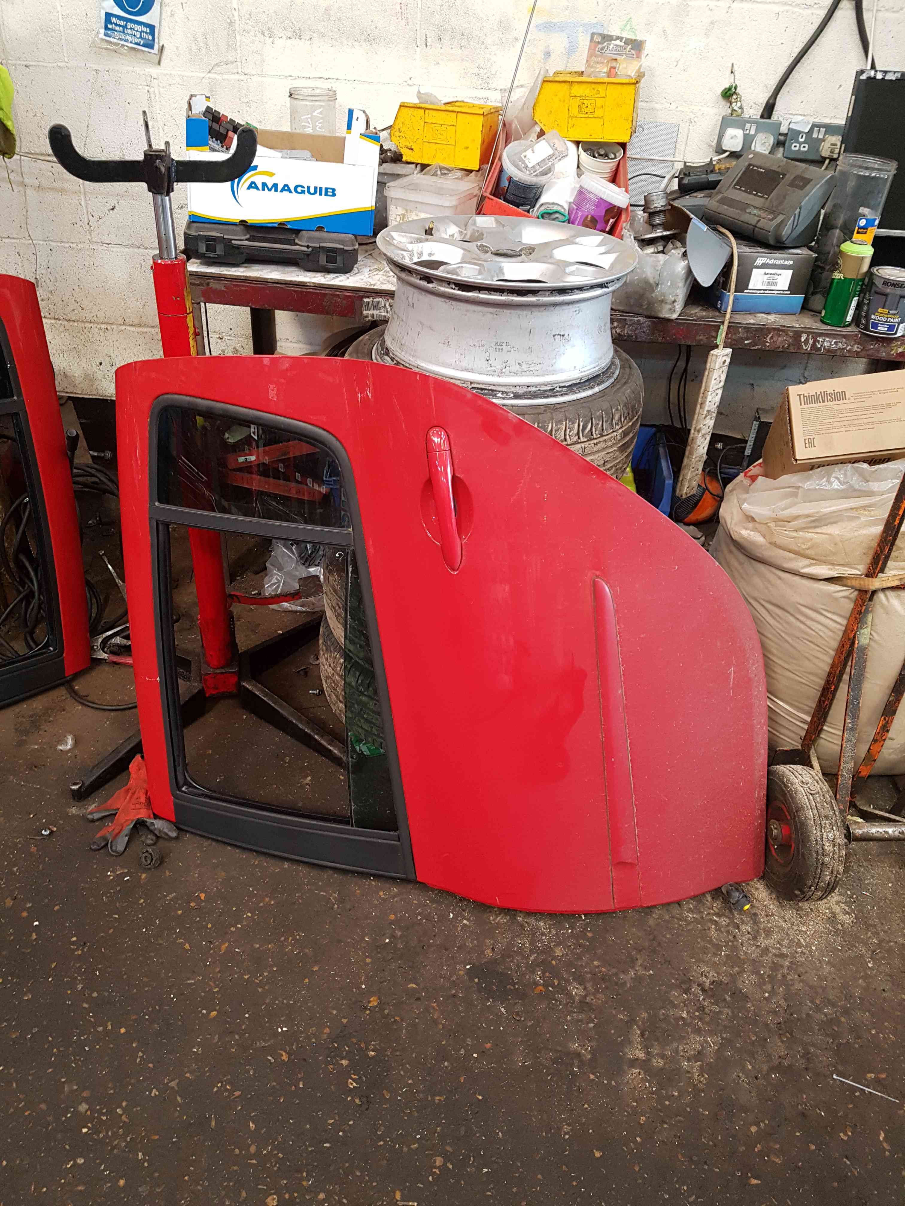 Thumb 5 Renault Clio MK3 2005-2012 Passenger NSR Rear Door RED Ov727