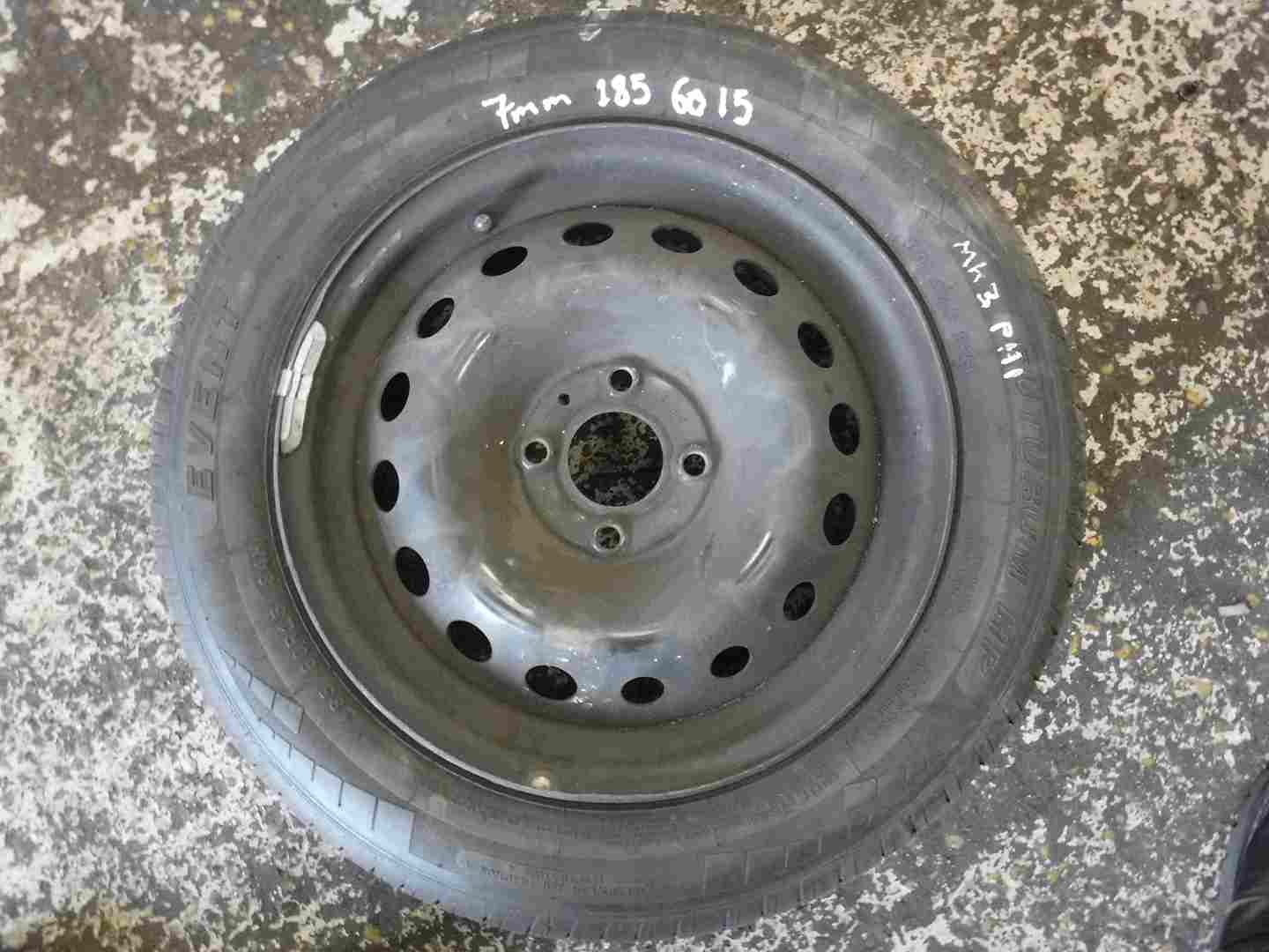 Renault Clio MK3 2005-2012 Steel Wheel Rim + Tyre 185 60 15 7mm