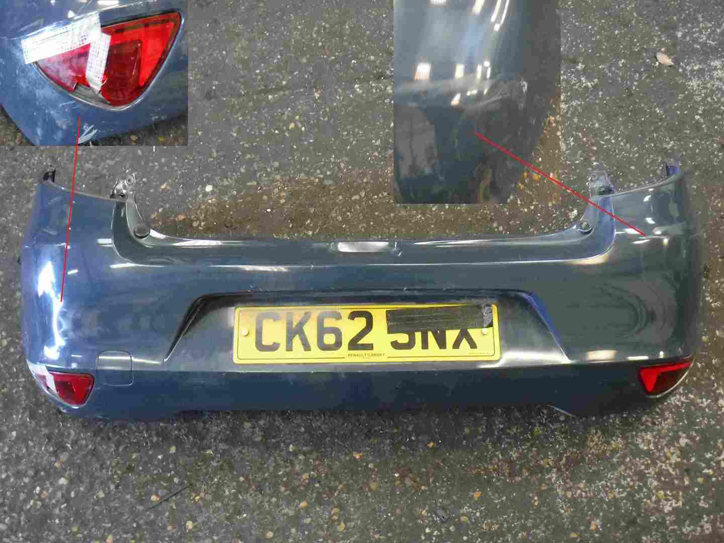 Renault Clio MK3 2006-2012 Rear Bumper Grey Silver OVRPE