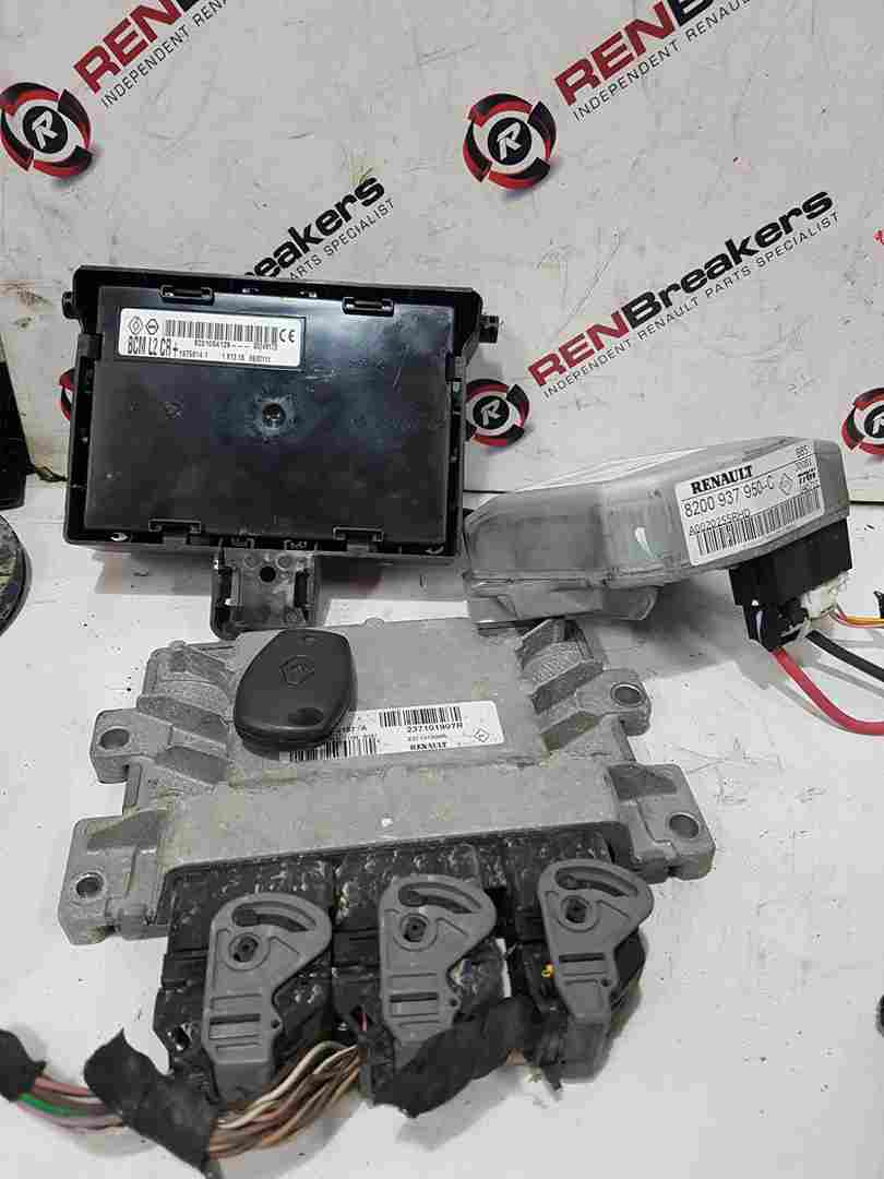 Renault Clio MK3 2009-2012 1.2 16V ECU Set KIT Bcm UCH Bci KEY d4f740 8201054129
