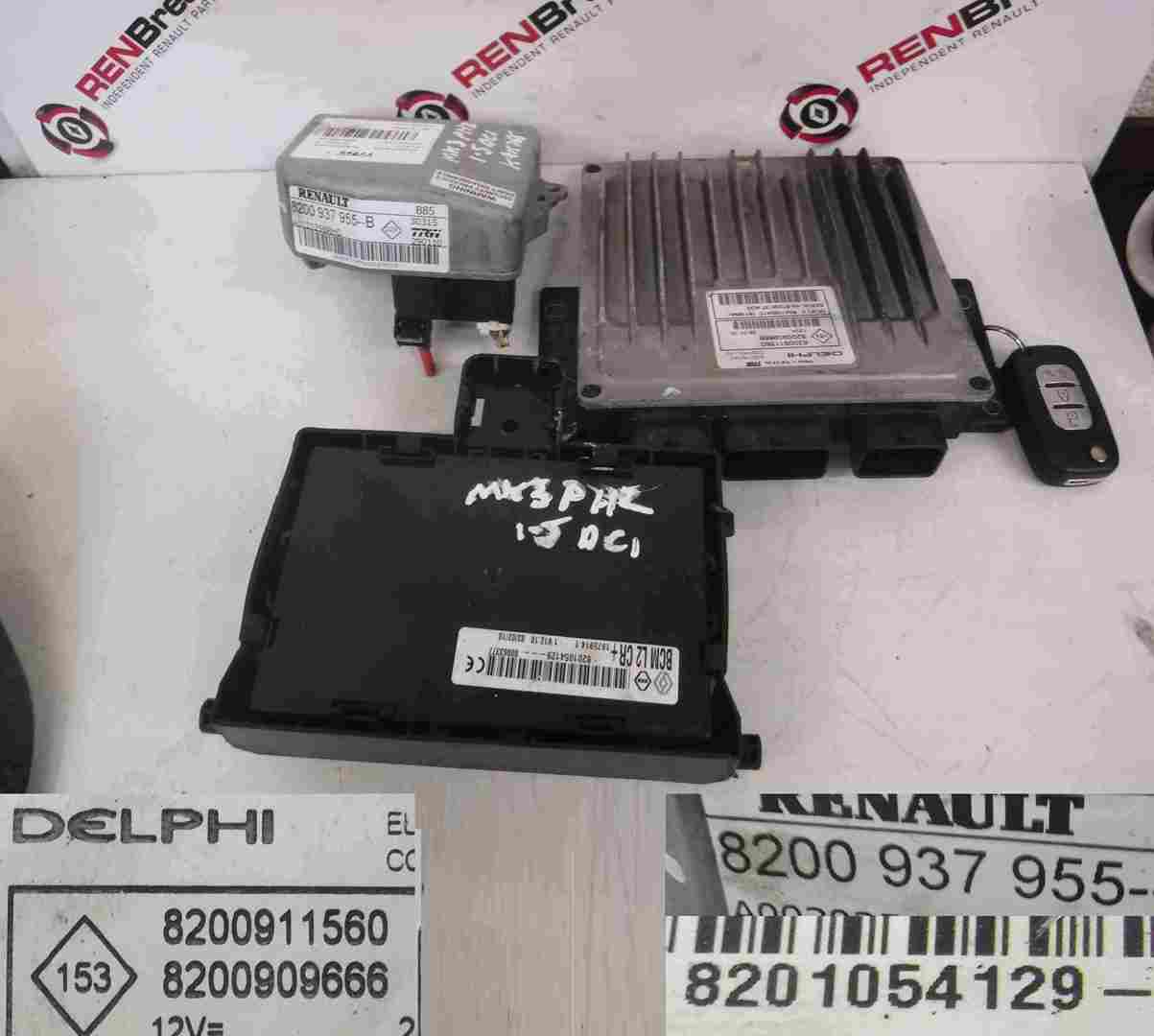 Renault Clio MK3 2009-2012 1.5 dCi ECU SET UCH BCM Steering ECU + Key Fob