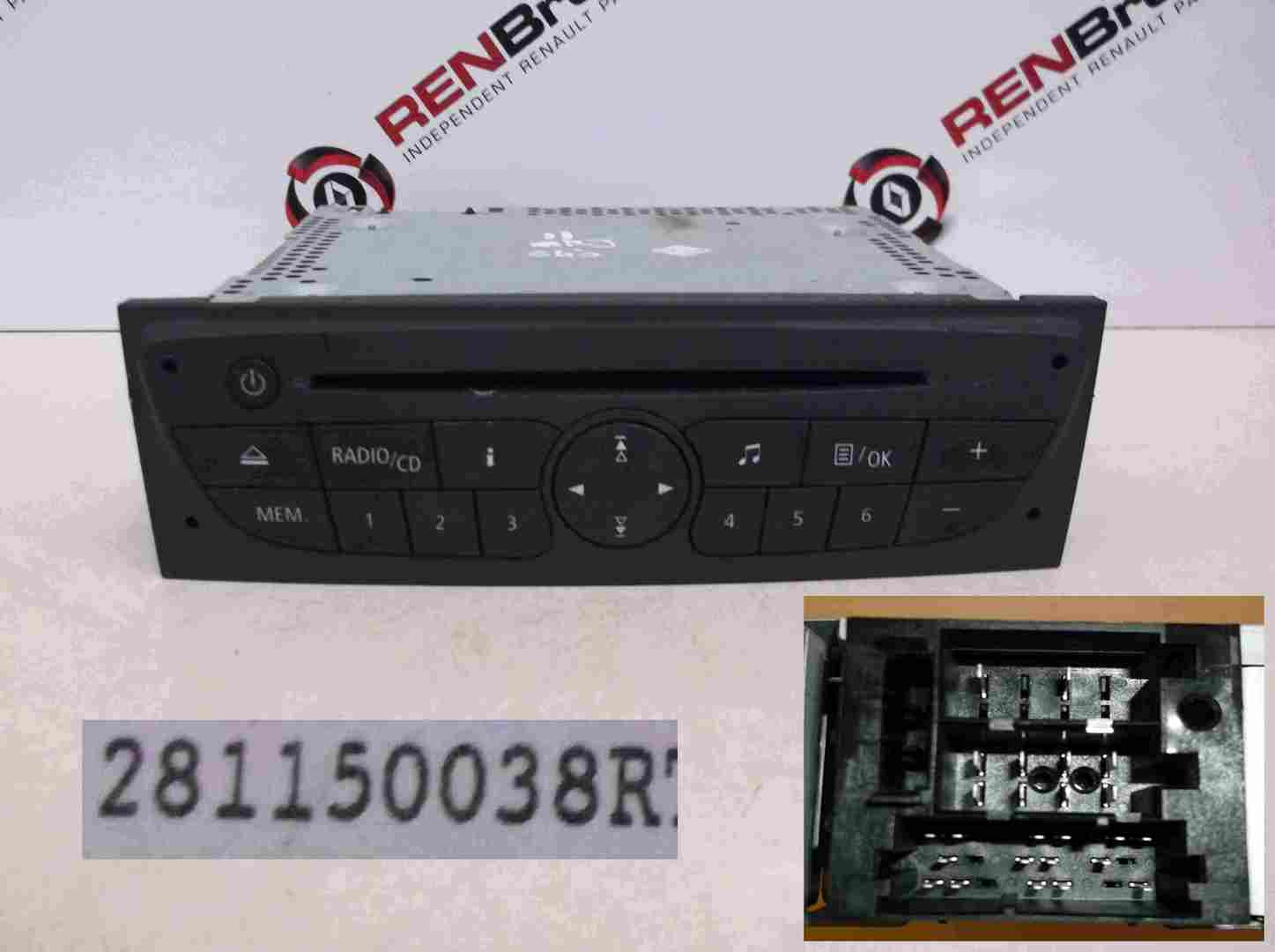 Renault Clio MK3 2009-2012 CD Player MP3 Radio + Code 281150038r