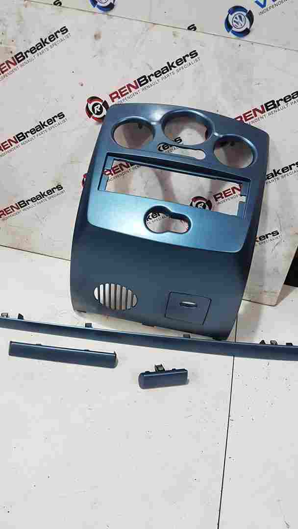 Renault Clio MK3 2009-2012 Centre Dashboard Heater Surround Blue SET Trims
