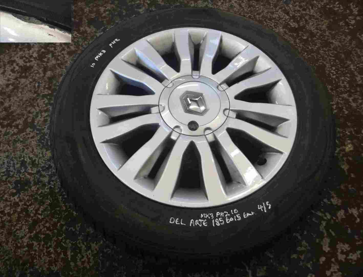 Renault Clio MK3 2009-2012 Del Arte Alloy Wheel + Tyre 185 60 15 6mm 8200846137