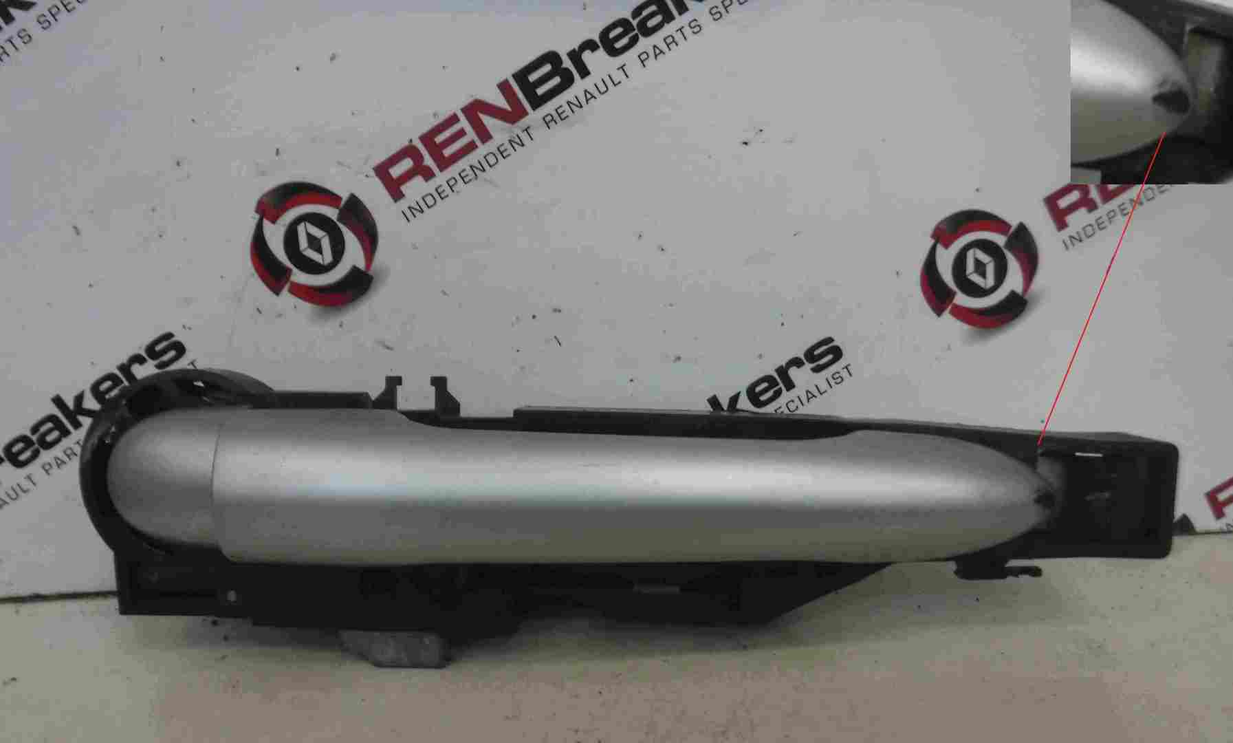 Renault Clio MK3 2009-2012 Drivers OSF Front Exterior Door Handle Silver