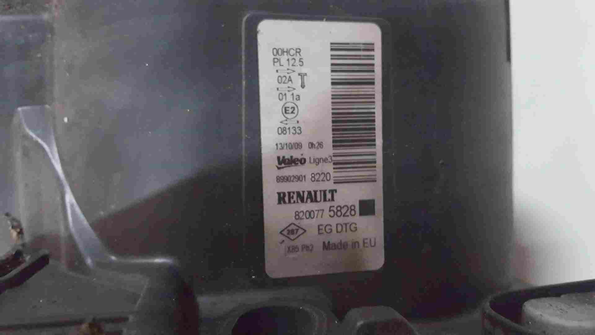 Thumb 3 Renault Clio MK3 2009-2012 Drivers OSF Front Headlight Lens Chrome Crack Bracket