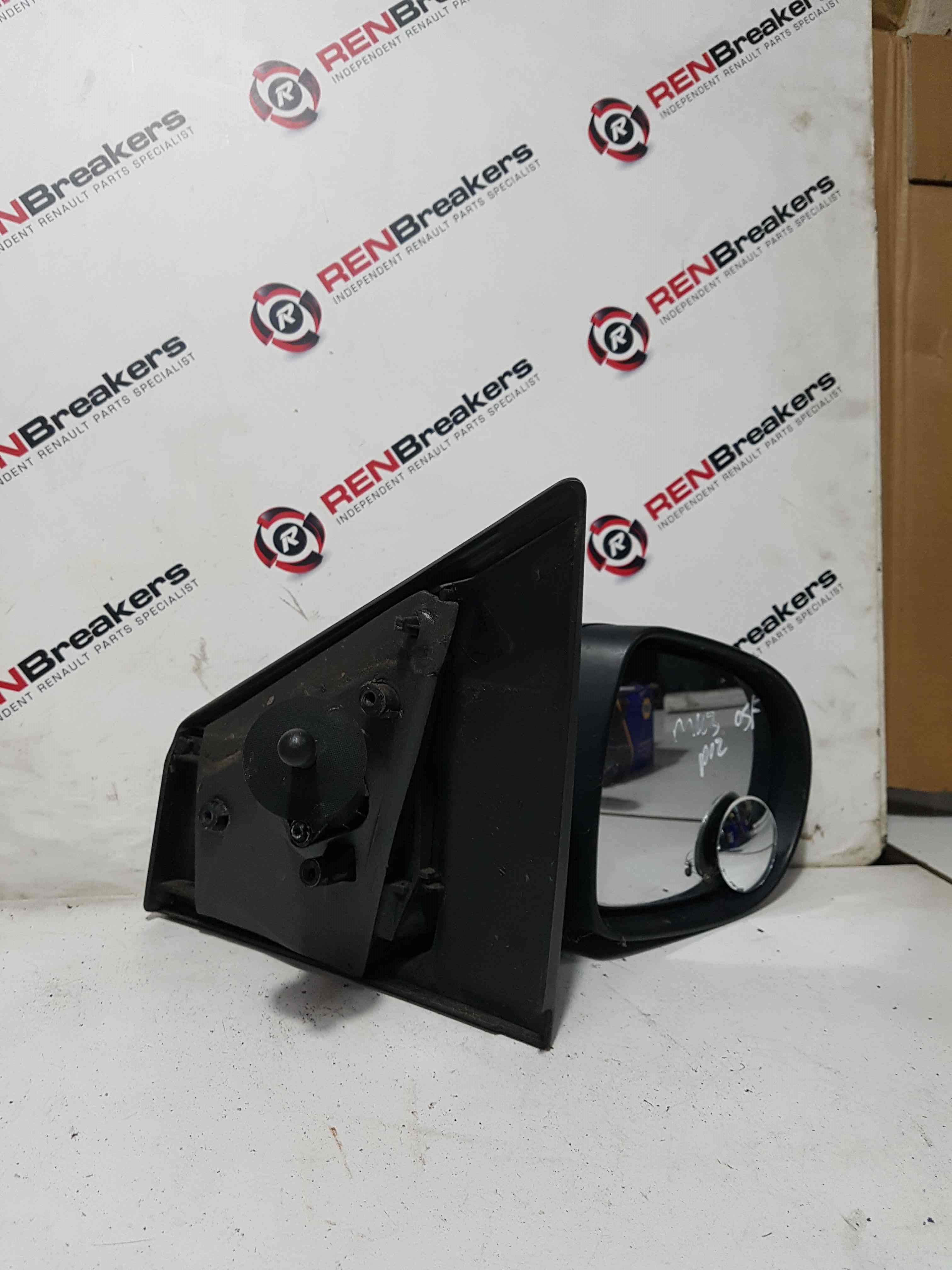 Thumb 3 Renault Clio MK3 2009-2012 Drivers Os Wing Mirror Plain Black Manual