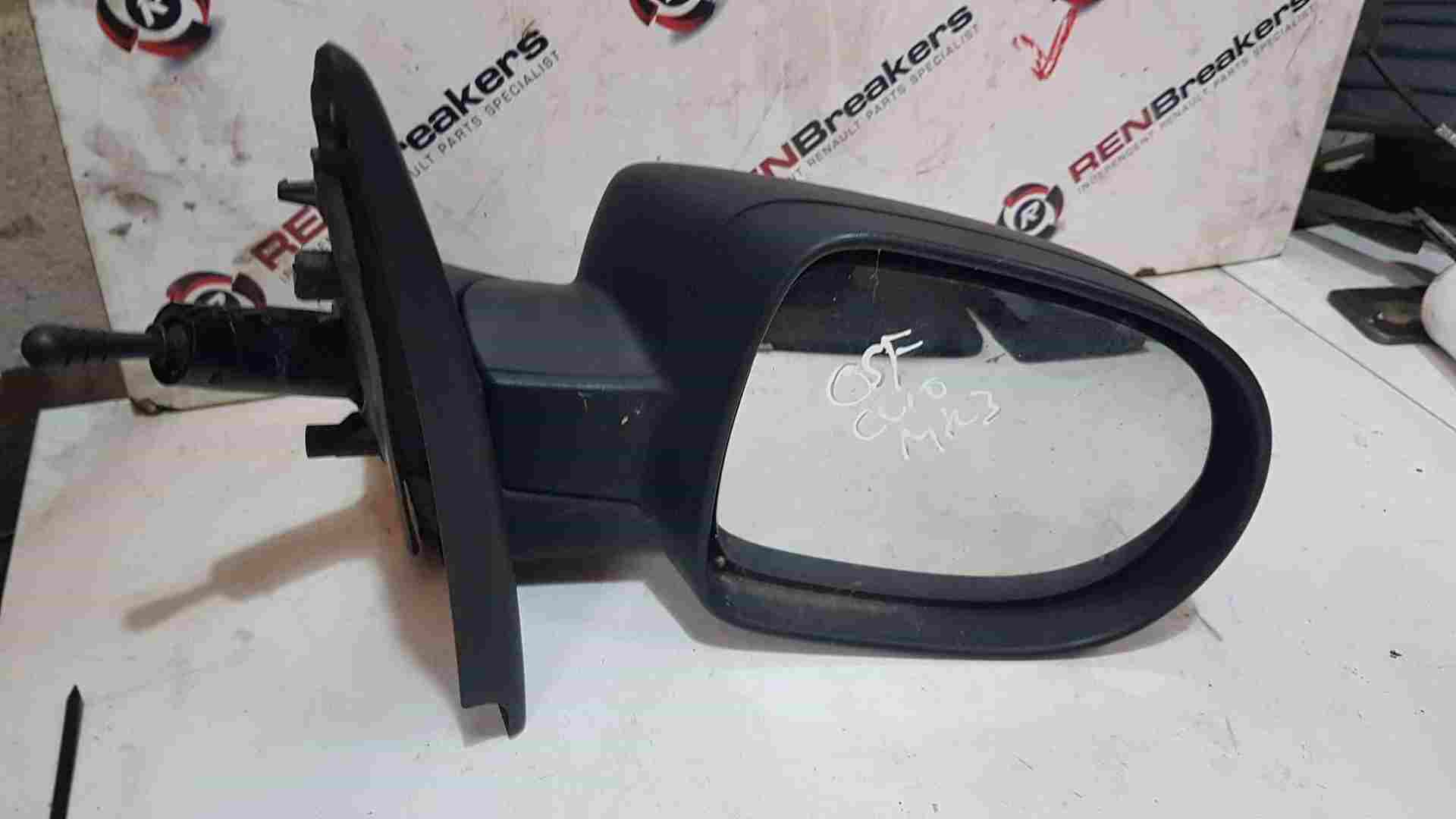 Thumb 6 Renault Clio MK3 2009-2012 Drivers Os Wing Mirror Plain Black Manual