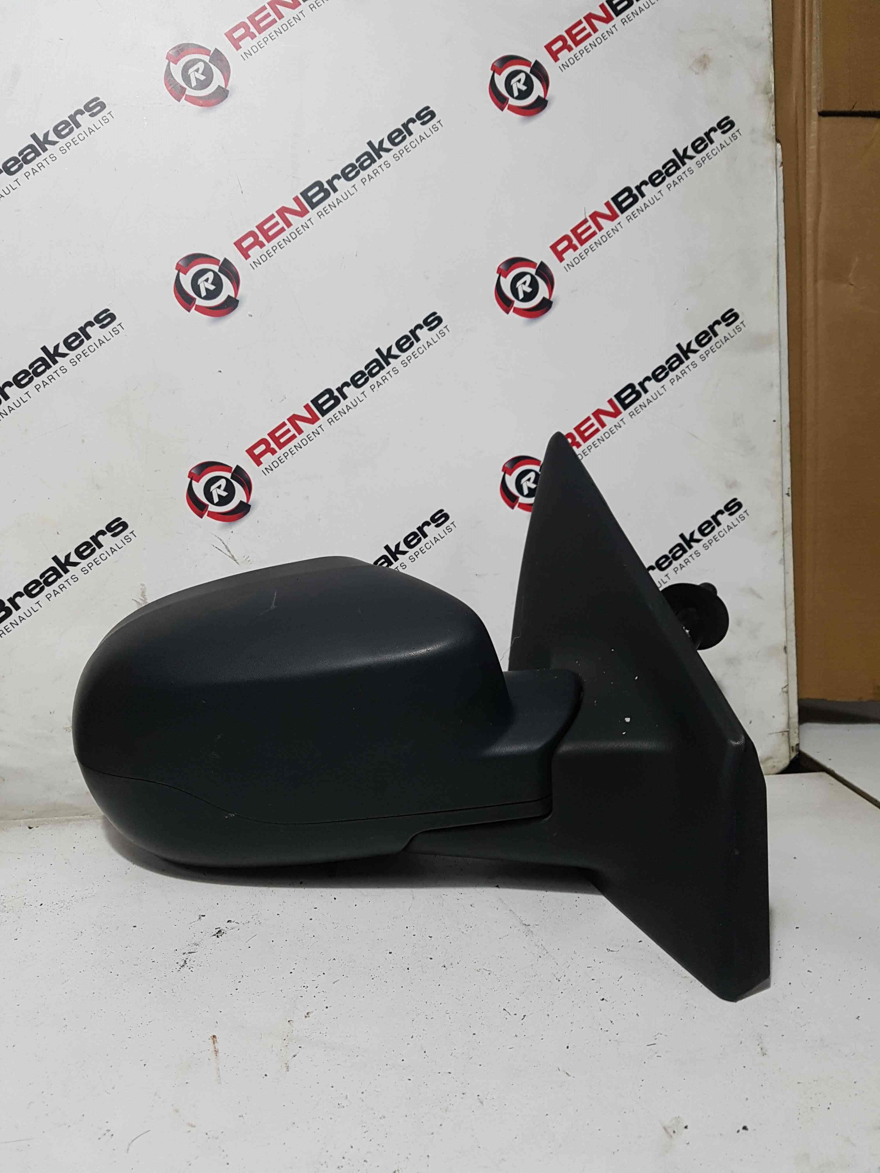 Renault Clio MK3 2009-2012 Drivers Os Wing Mirror Plain Black Manual