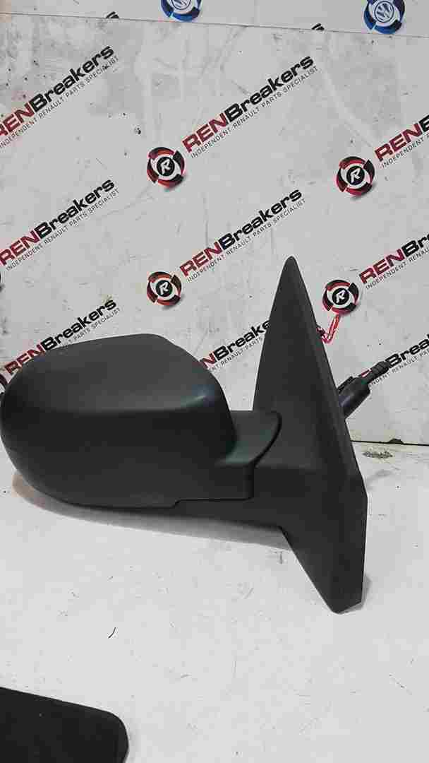 Renault Clio MK3 2009-2012 Drivers Os Wing Mirror Plain Black Manual