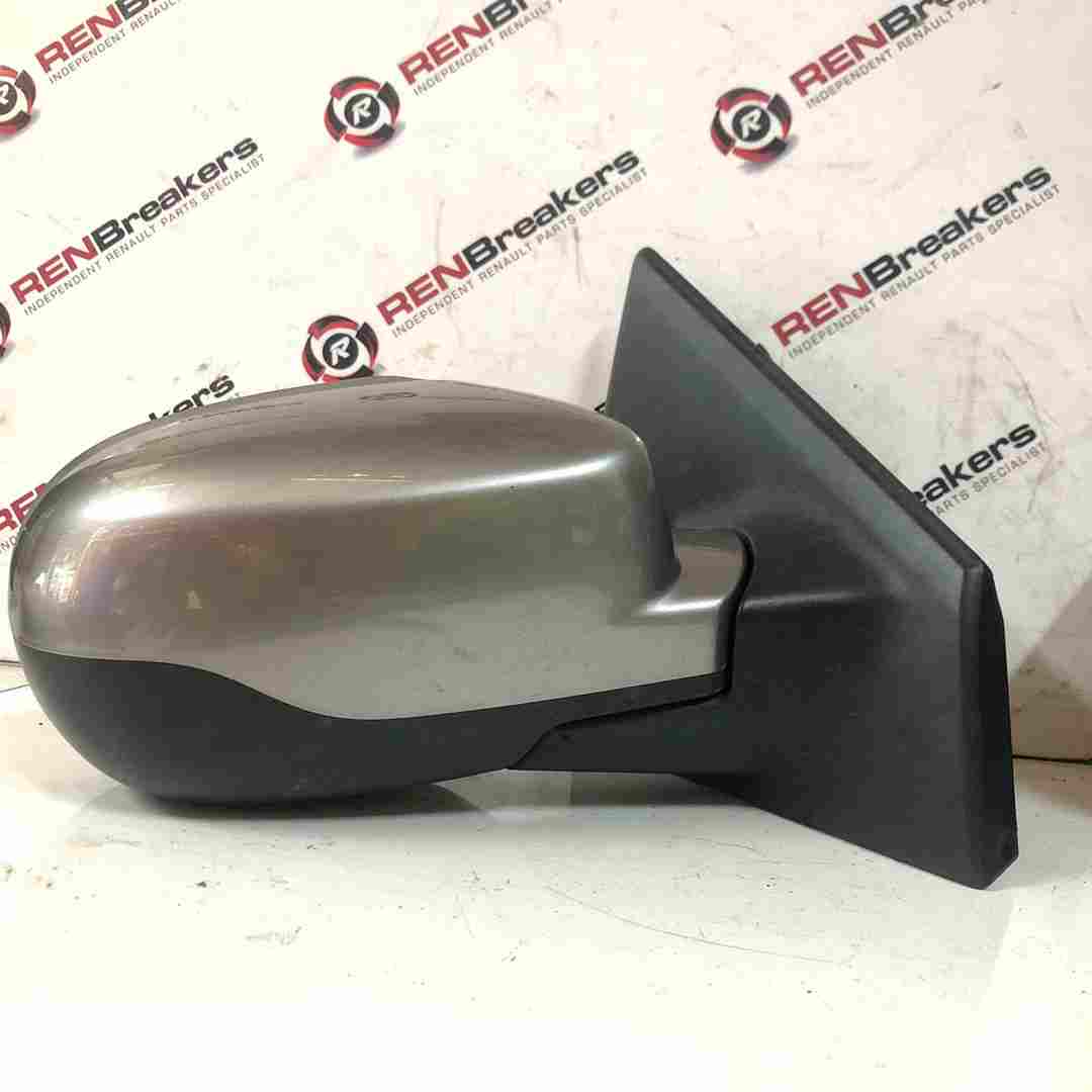 Renault Clio MK3 2009-2012 Drivers Os Wing Mirror Plain Silver Bronze Electric