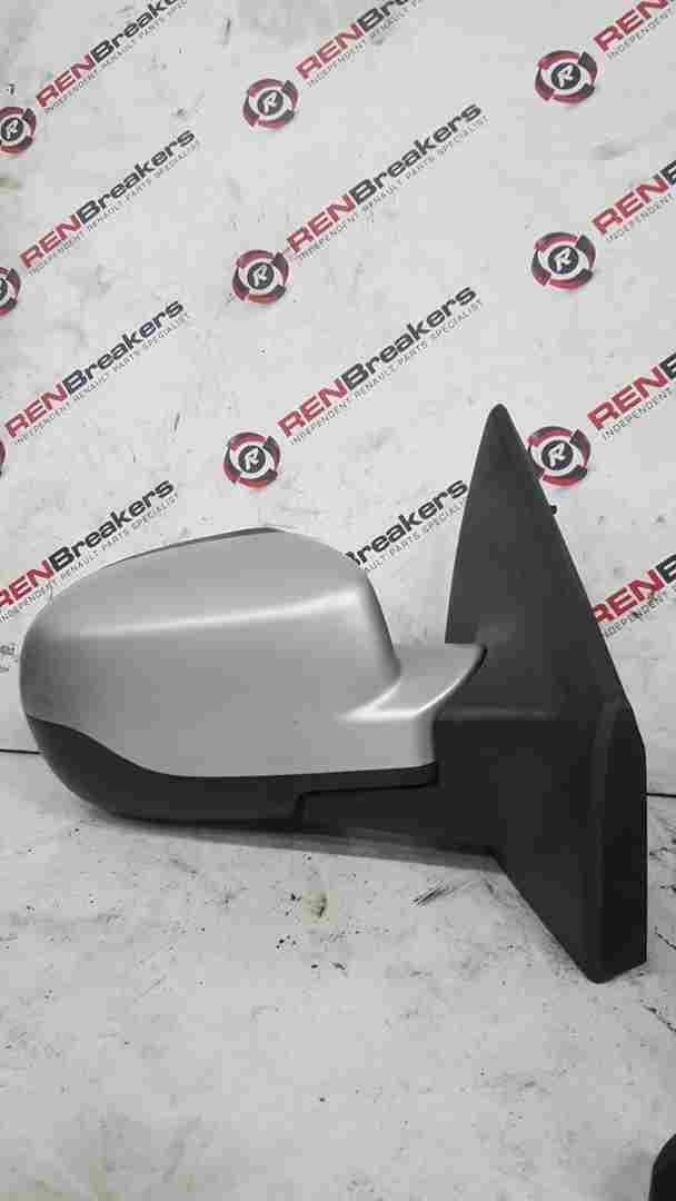 Renault Clio MK3 2009-2012 Drivers Os Wing Mirror Plain Silver Electric
