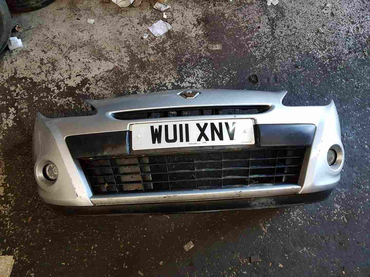 Renault Clio MK3 2009-2012 Front Bumper Silver Ted69 185 Facelift 185 