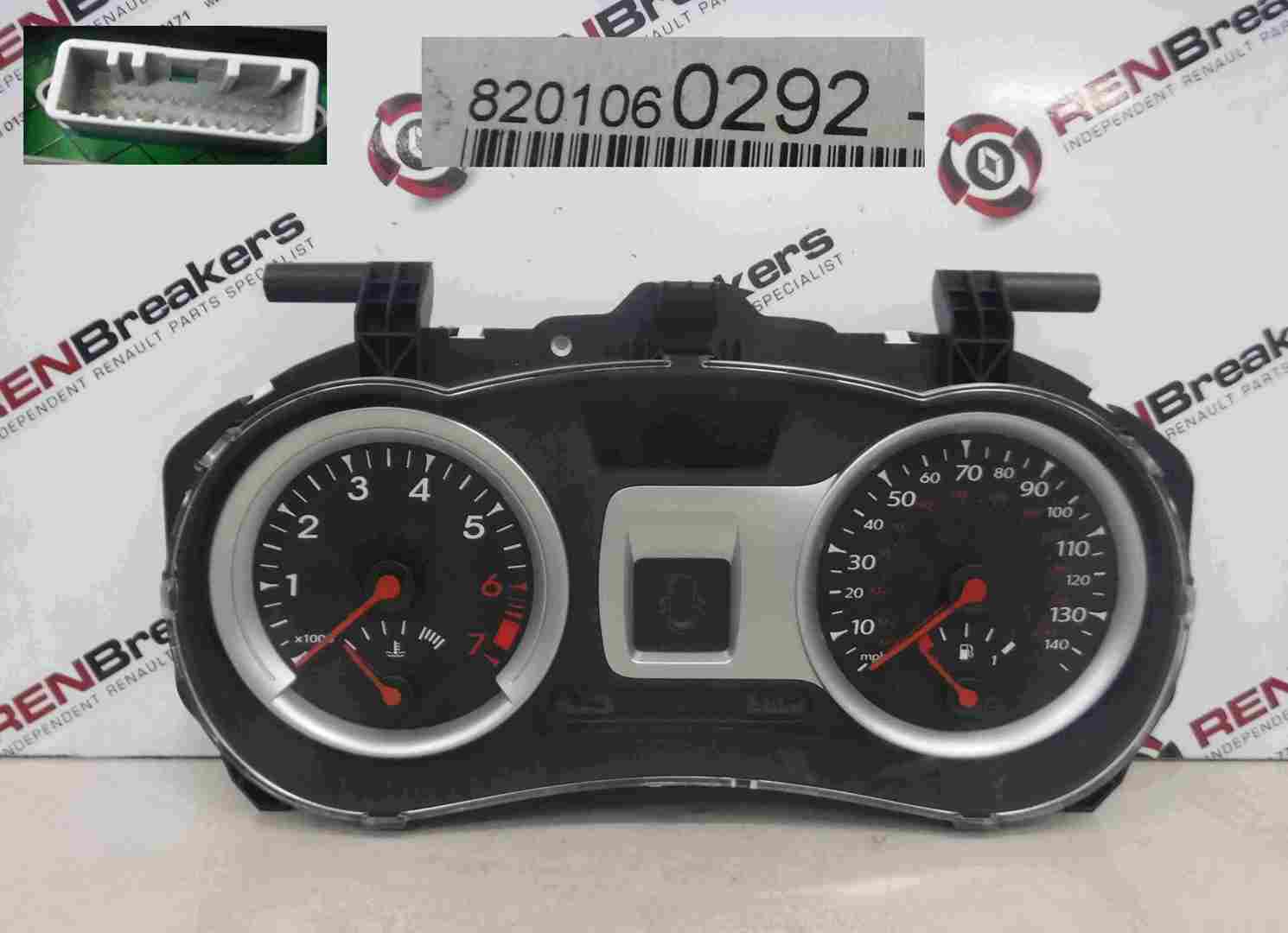 Renault Clio MK3 2009-2012 Instrument Panel Dials Gauges Clock 57K 8201060292
