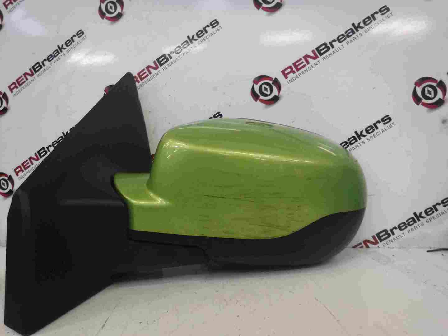 Renault Clio MK3 2009-2012 Passenger NS Wing Mirror Green TEDNQ