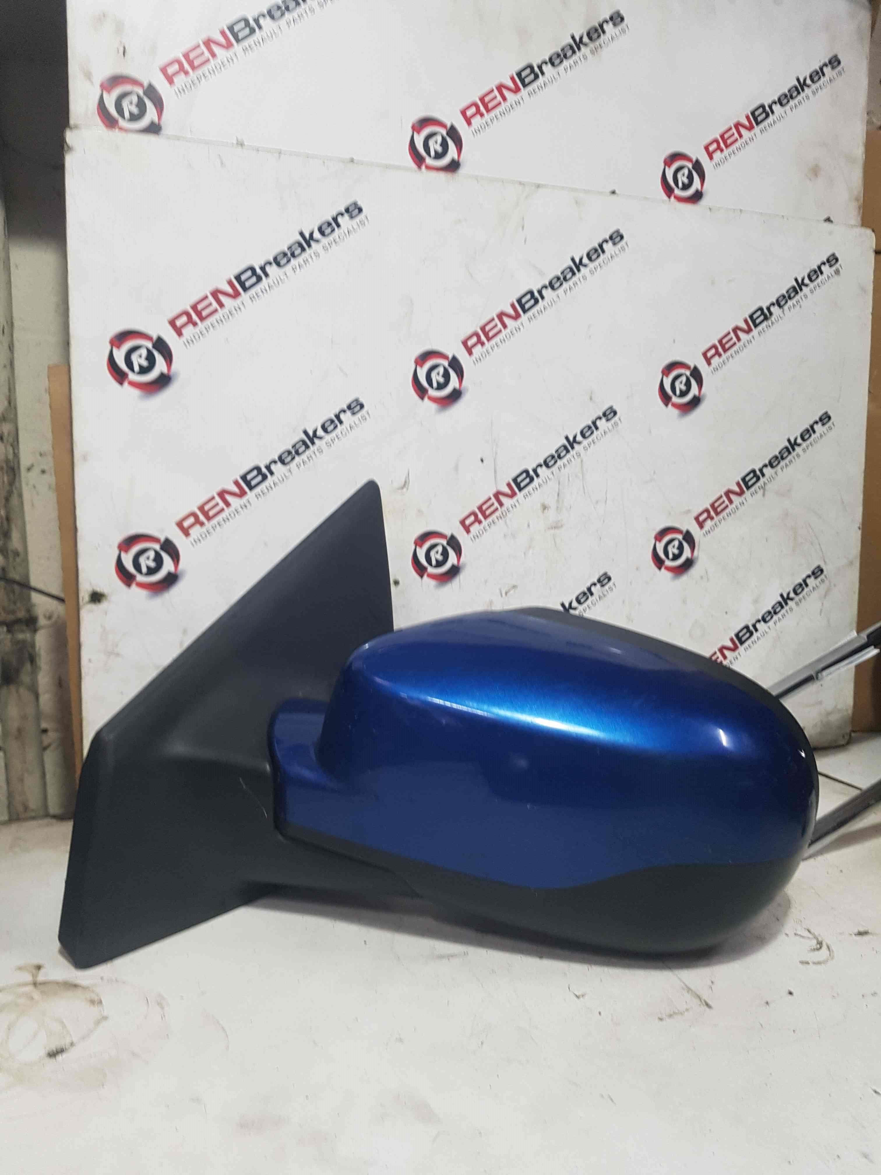 Thumb 7 Renault Clio MK3 2009-2012 Passenger Ns Wing Mirror Blue Terna Scratches