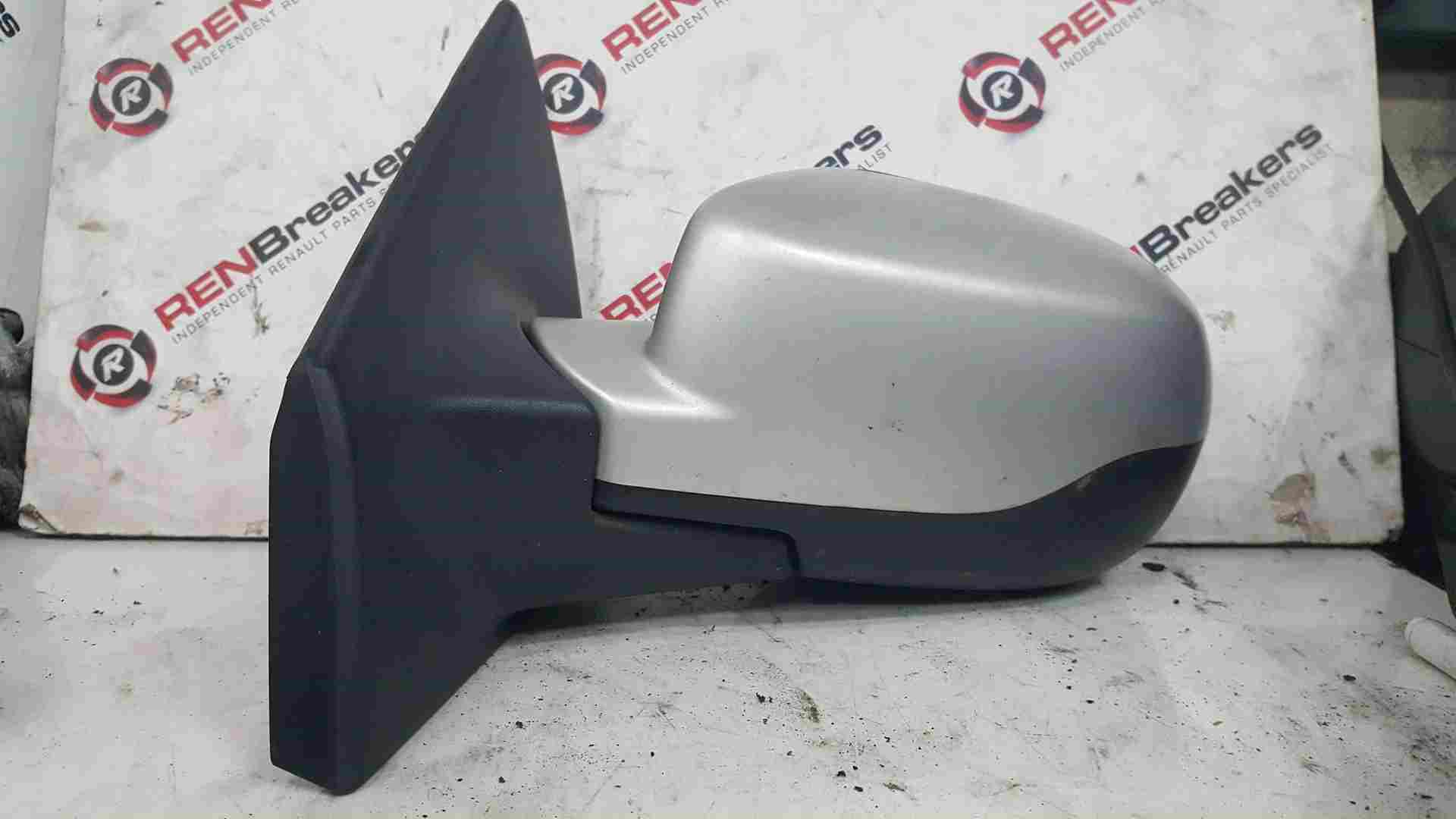 Renault Clio MK3 2009-2012 Passenger Ns Wing Mirror Plain Silver Electric