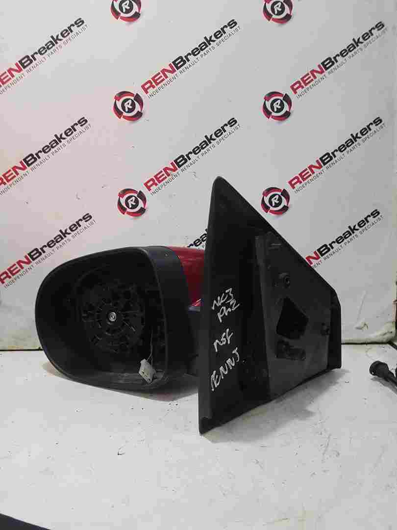 Thumb 3 Renault Clio MK3 2009-2012 Passenger Ns Wing Mirror RED Tennj NO MIRROR GLASS