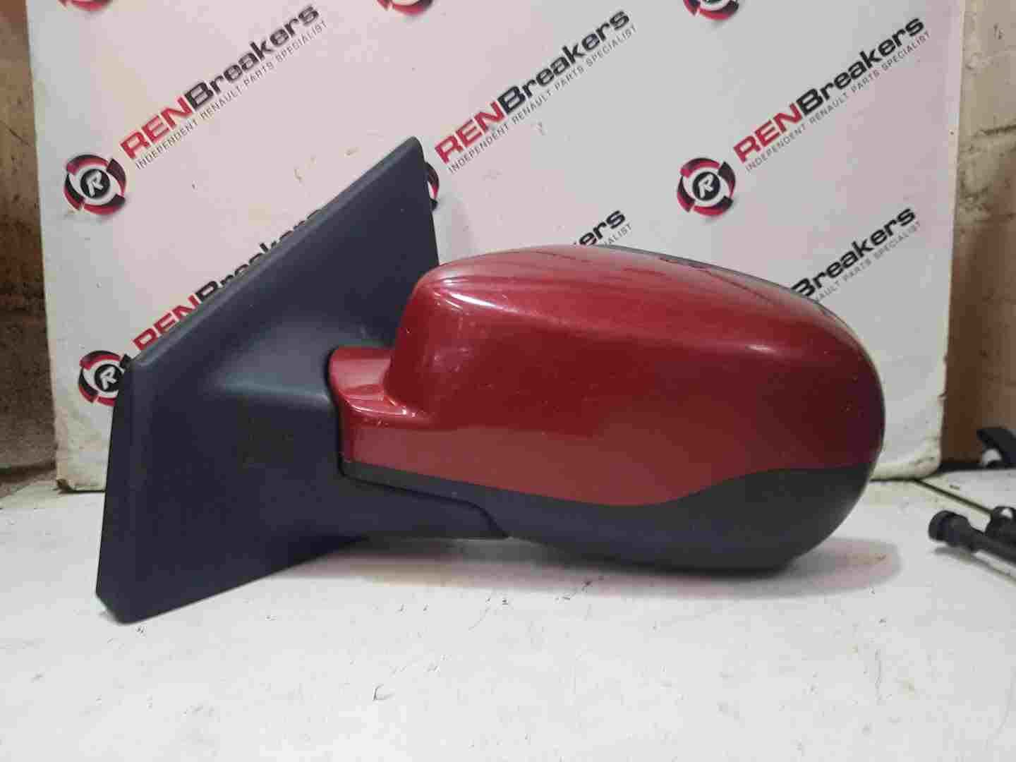Renault Clio MK3 2009-2012 Passenger Ns Wing Mirror RED Tennj NO MIRROR GLASS