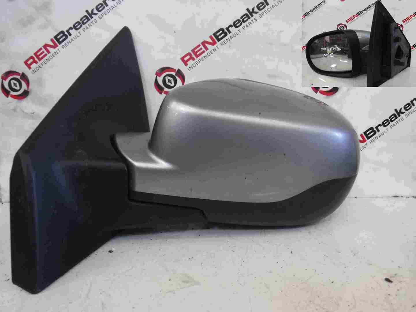 Renault Clio MK3 2009-2012 Passenger Ns Wing Mirror Silver