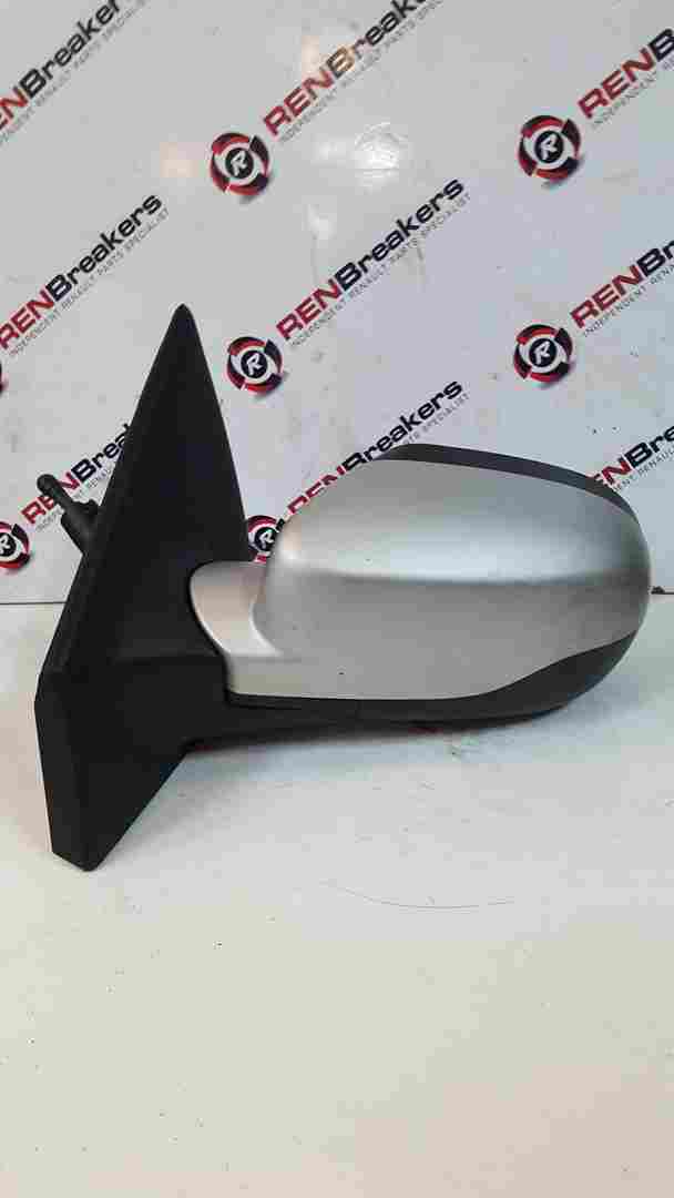 Renault Clio MK3 2009-2012 Passenger Ns Wing Mirror Silver Facelift Manual Cheap