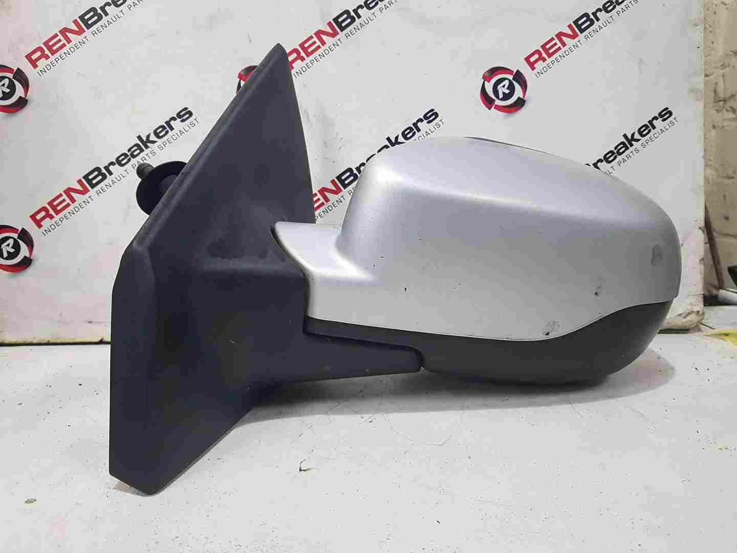 Renault Clio MK3 2009-2012 Passenger Ns Wing Mirror Silver Manual Facelift