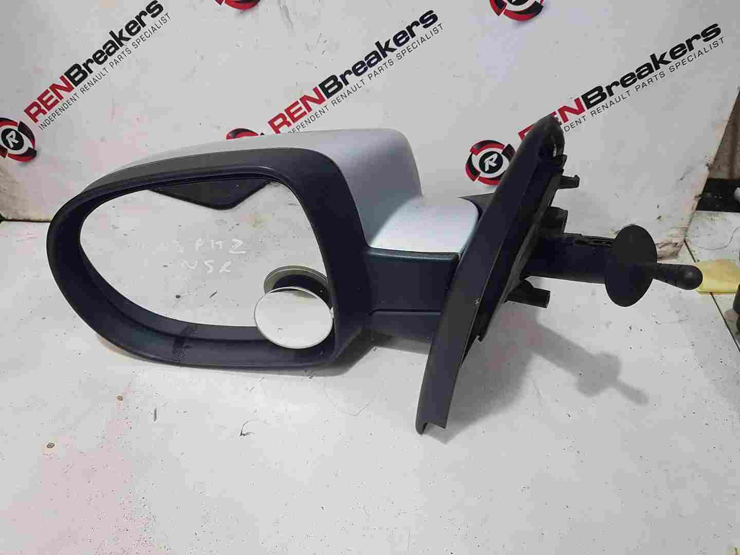 Thumb 3 Renault Clio MK3 2009-2012 Passenger Ns Wing Mirror Silver Manual Facelift