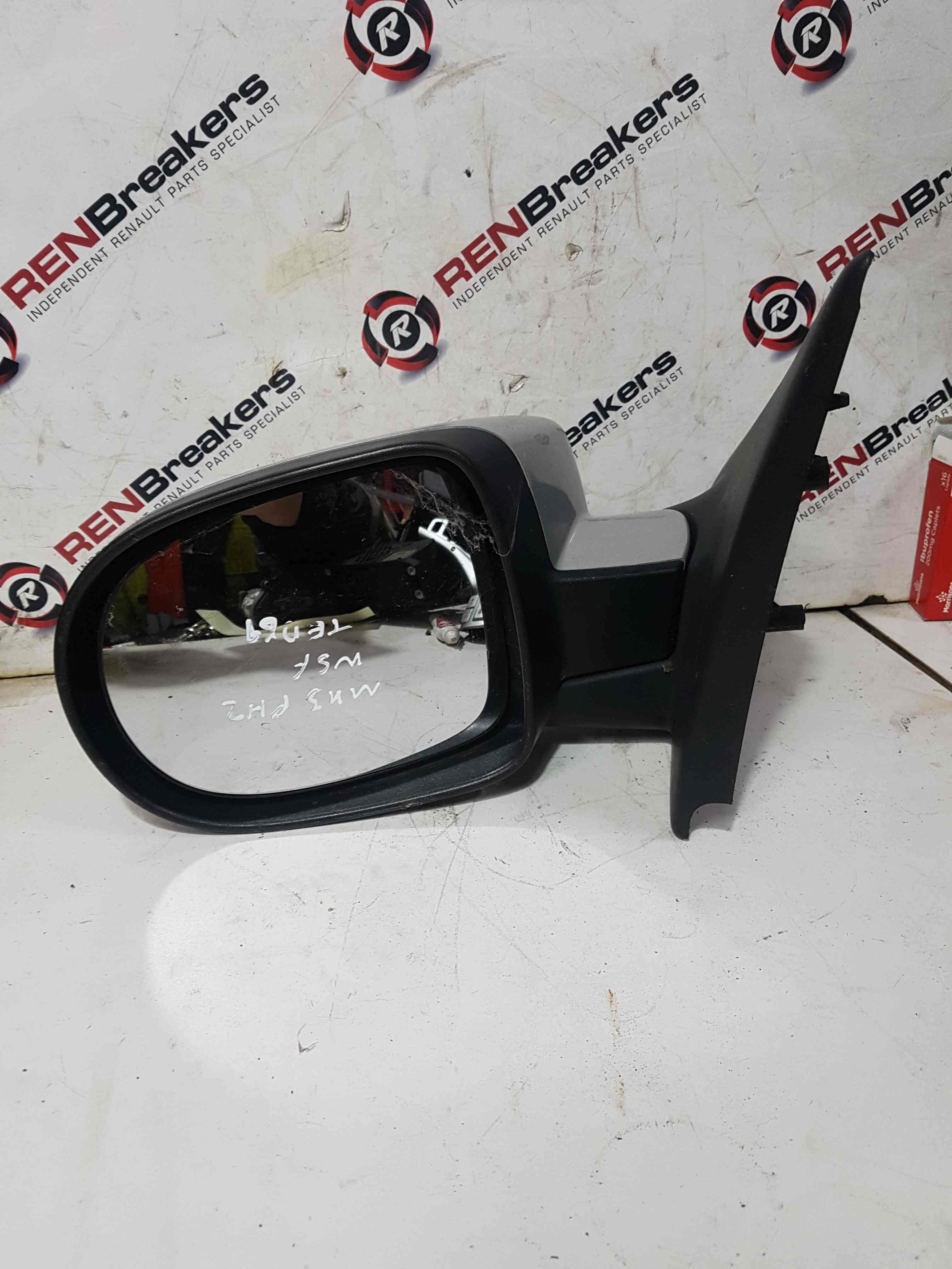 Thumb 3 Renault Clio MK3 2009-2012 Passenger Ns Wing Mirror Silver Ted69  facelift