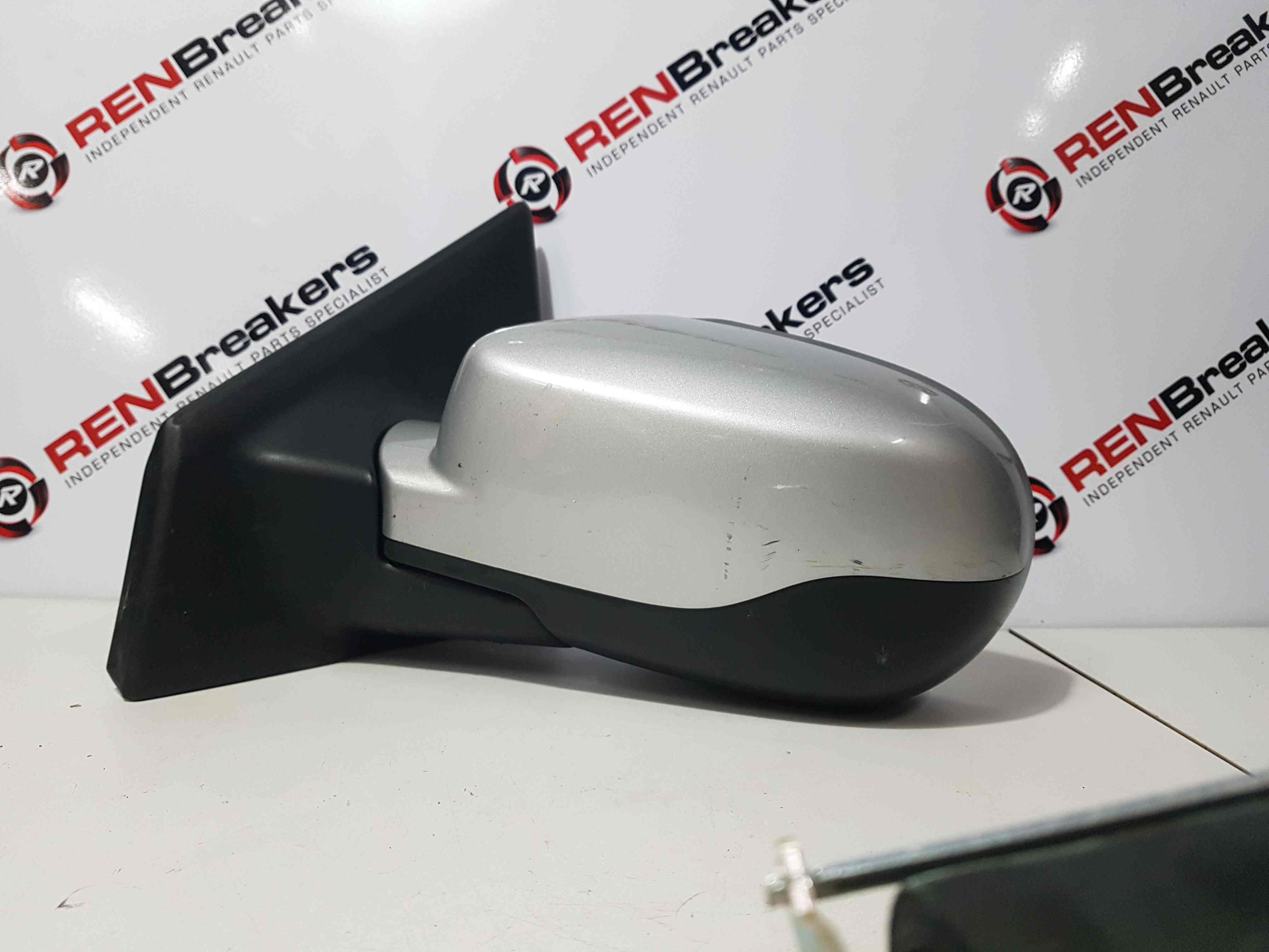 Renault Clio MK3 2009-2012 Passenger Ns Wing Mirror Silver Ted69 Electric