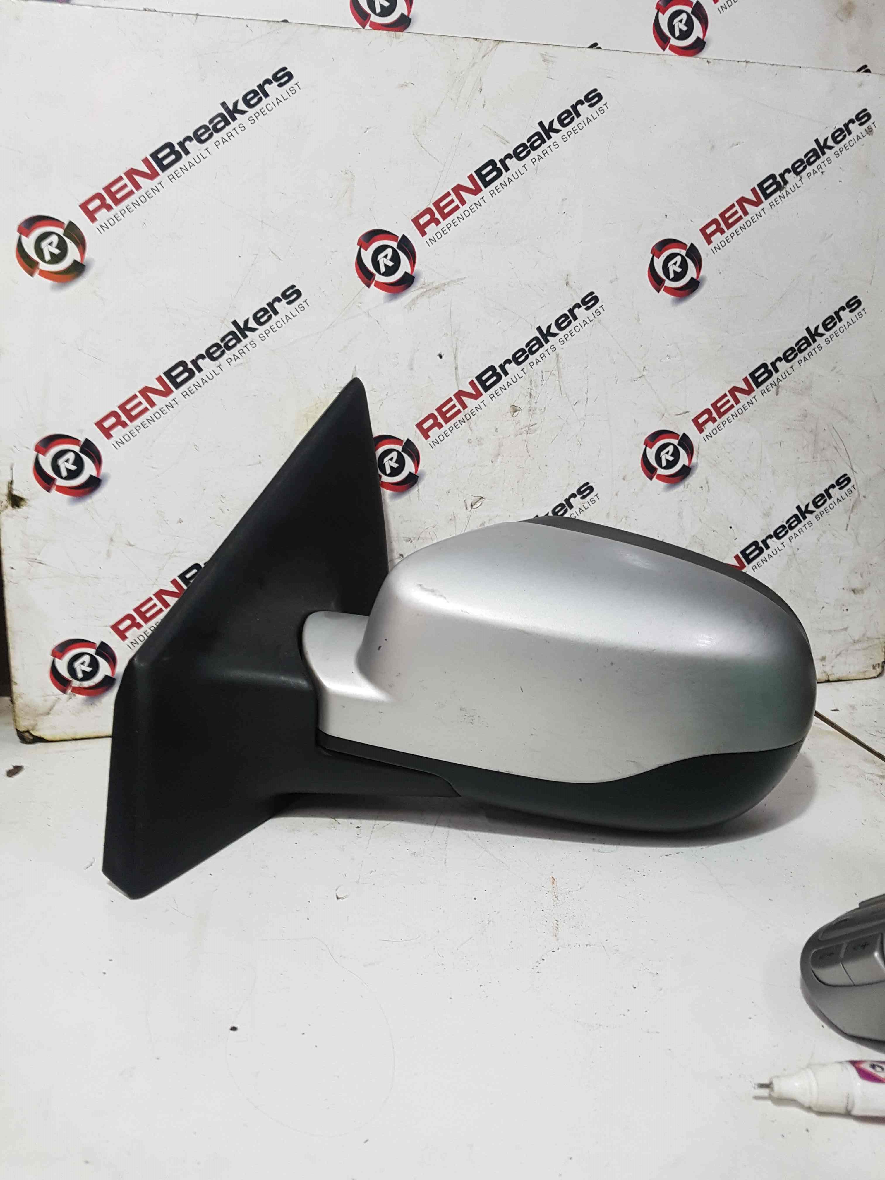 Renault Clio MK3 2009-2012 Passenger Ns Wing Mirror Silver facelift