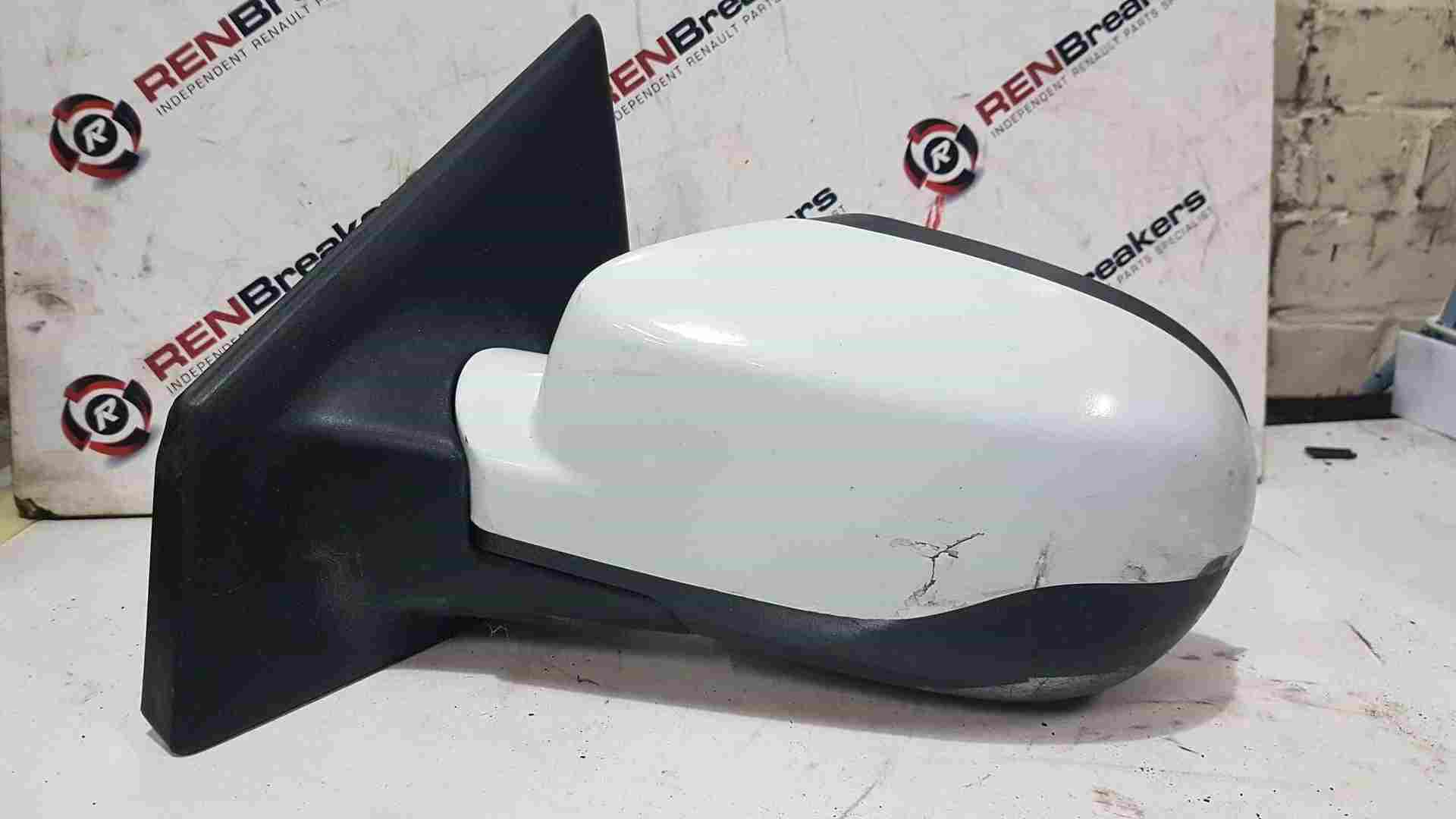 Renault Clio MK3 2009-2012 Passenger Ns Wing Mirror White Ov369