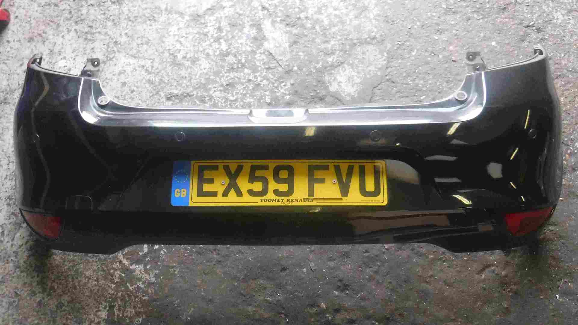 Renault Clio MK3 2009-2012 Rear Bumper Black 676 With Parking Sensors