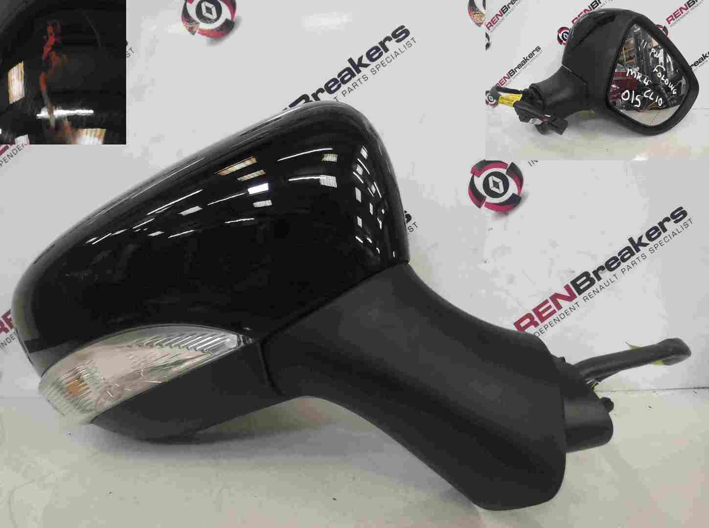 Renault Clio MK3 2013-2015 Drivers OS Wing Mirror Black Folding 11 pin