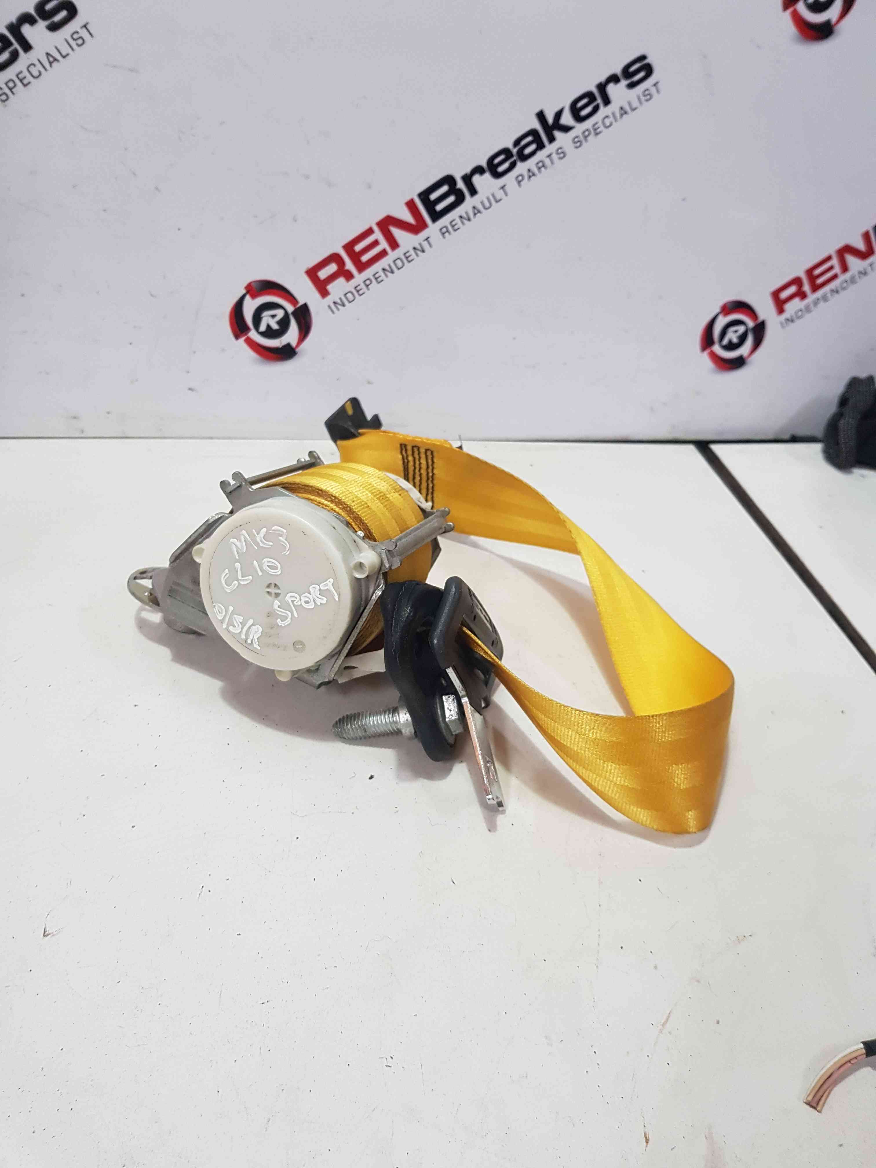 Thumb 2 Renault Clio MK3 Sport MK3 2009-2012 OSR Drivers Rear Seat Belt Yellow