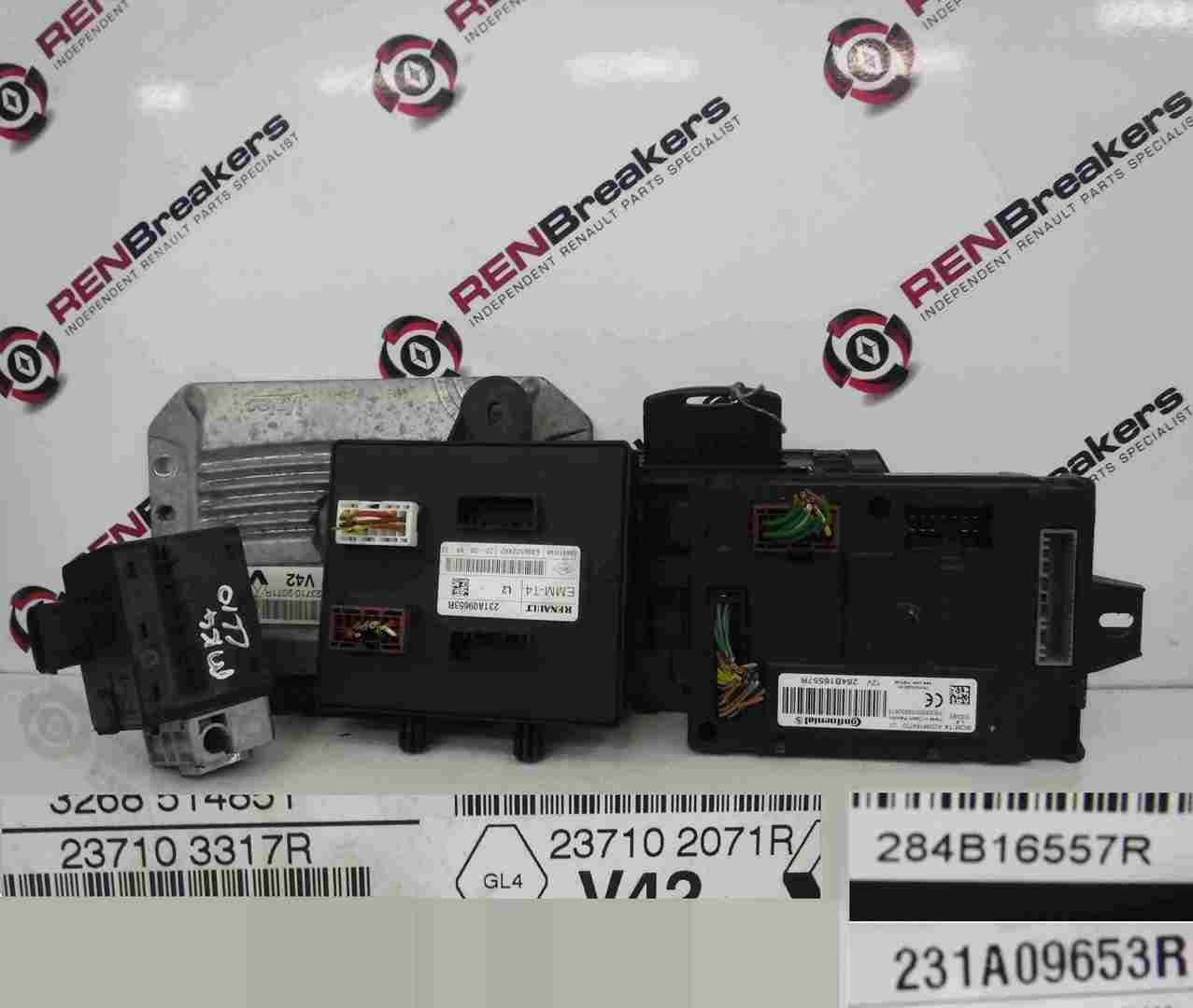 Renault Clio MK4 2013-2019 1.2 16v ECU SET UCH BCM Steering Lock + Key Fob