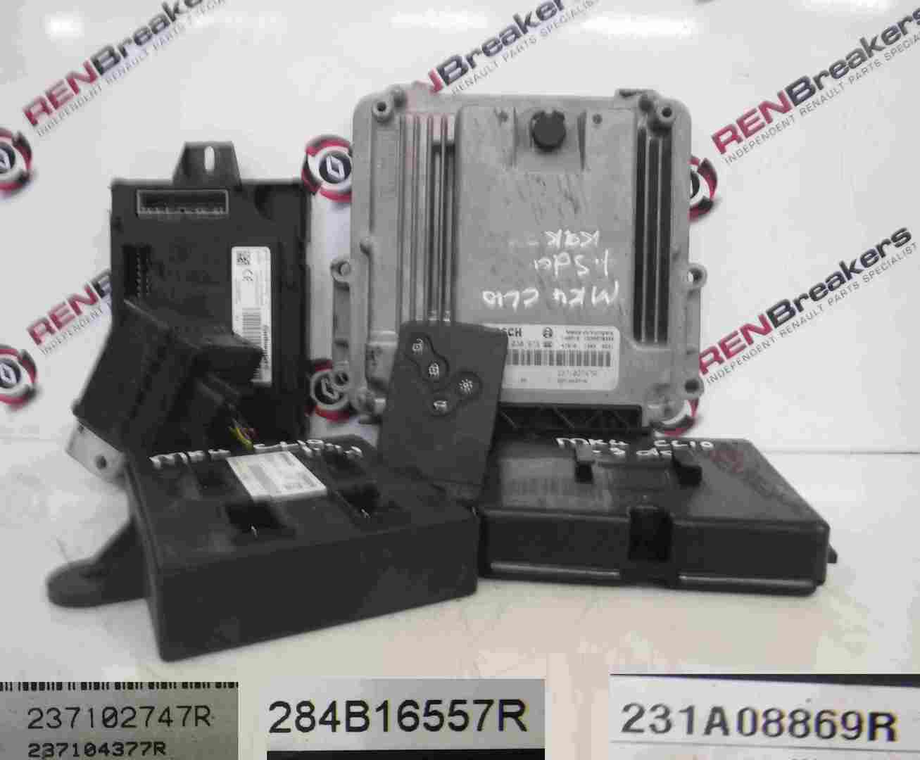 Renault Clio MK4 2013-2019 1.5 dCi ECU SET UCH Immobiliser Kit + Key Card