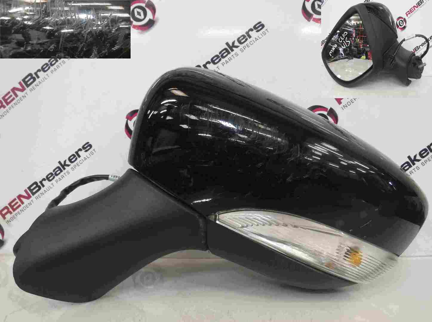 Renault Clio MK4 2013-2019 Passenger NS Wing Mirror Black
