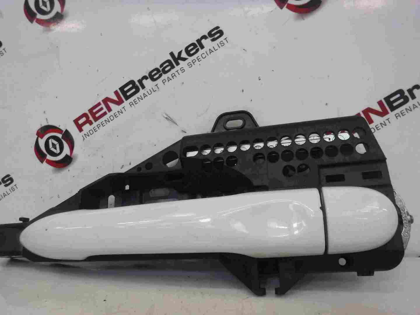 Renault Clio MK4 2013-2019 Passenger NSF Front Exterior Door Handle White OV369
