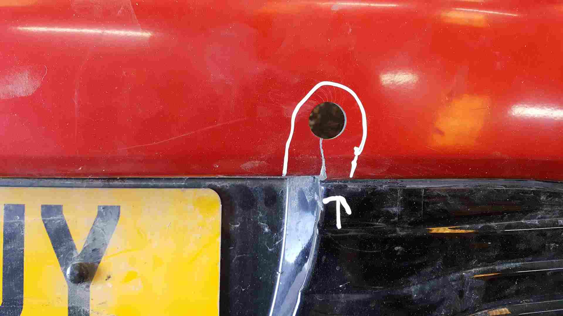 Thumb 3 Renault Clio MK4 2013-2019 Rear Bumper RED Tennp + Reversing Sensors see photos