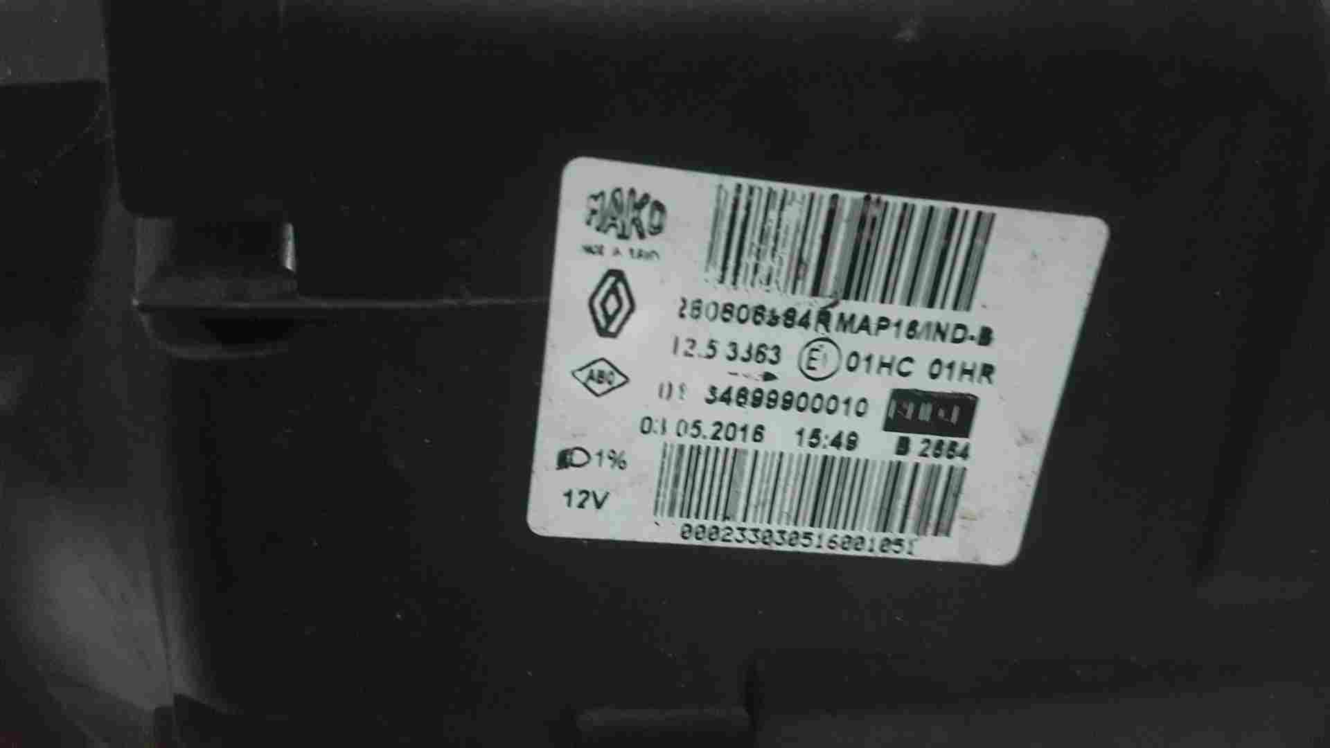 Thumb 4 Renault Clio MK4 2013-2016 Passenger NSF Front Headlight Spares Black   Chrome