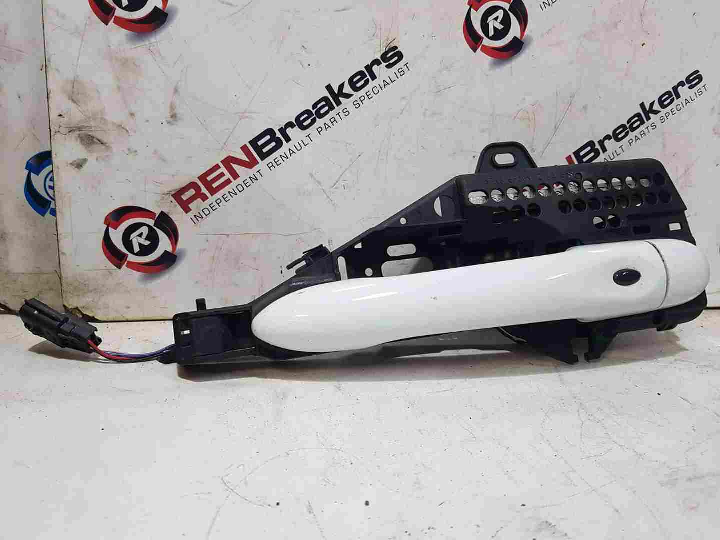 Renault Clio MK4 2013-2018 Drivers OSF Front Exterior Handle White Ov369