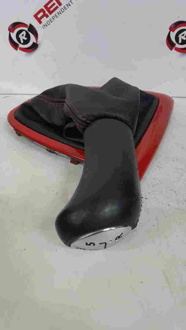 Thumb 3 Renault Clio MK4 2013-2018 Gearstick Gaitor Surround Trim Knob Red