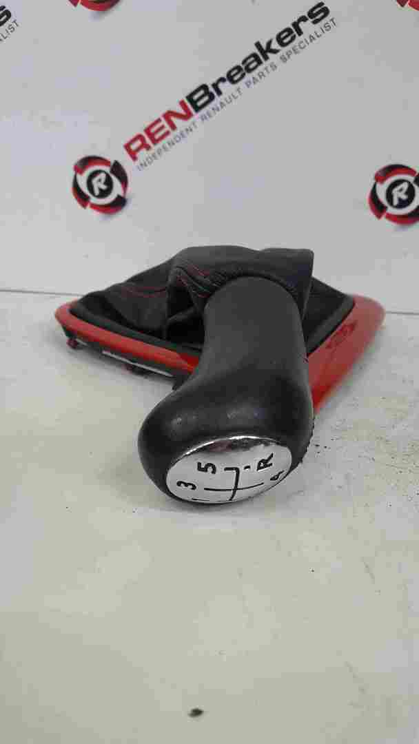 Thumb 2 Renault Clio MK4 2013-2018 Gearstick Gaitor Surround Trim Knob Red
