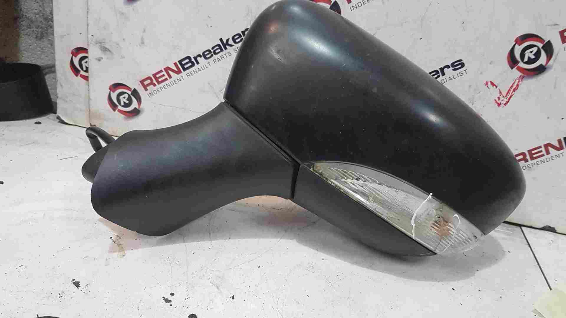Renault Clio MK4 2013-2018 Passenger Ns Wing Mirror Plain Black 