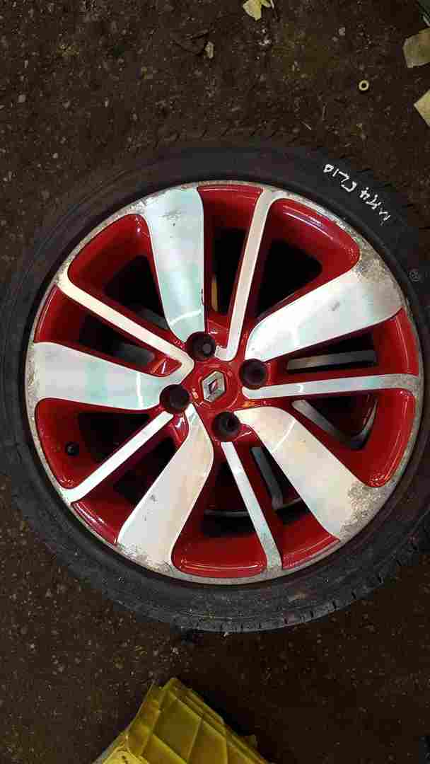 Thumb 3 Renault Clio MK4 2013-2018 Red Diamond Cut Alloy Wheel + Tyre 7mm