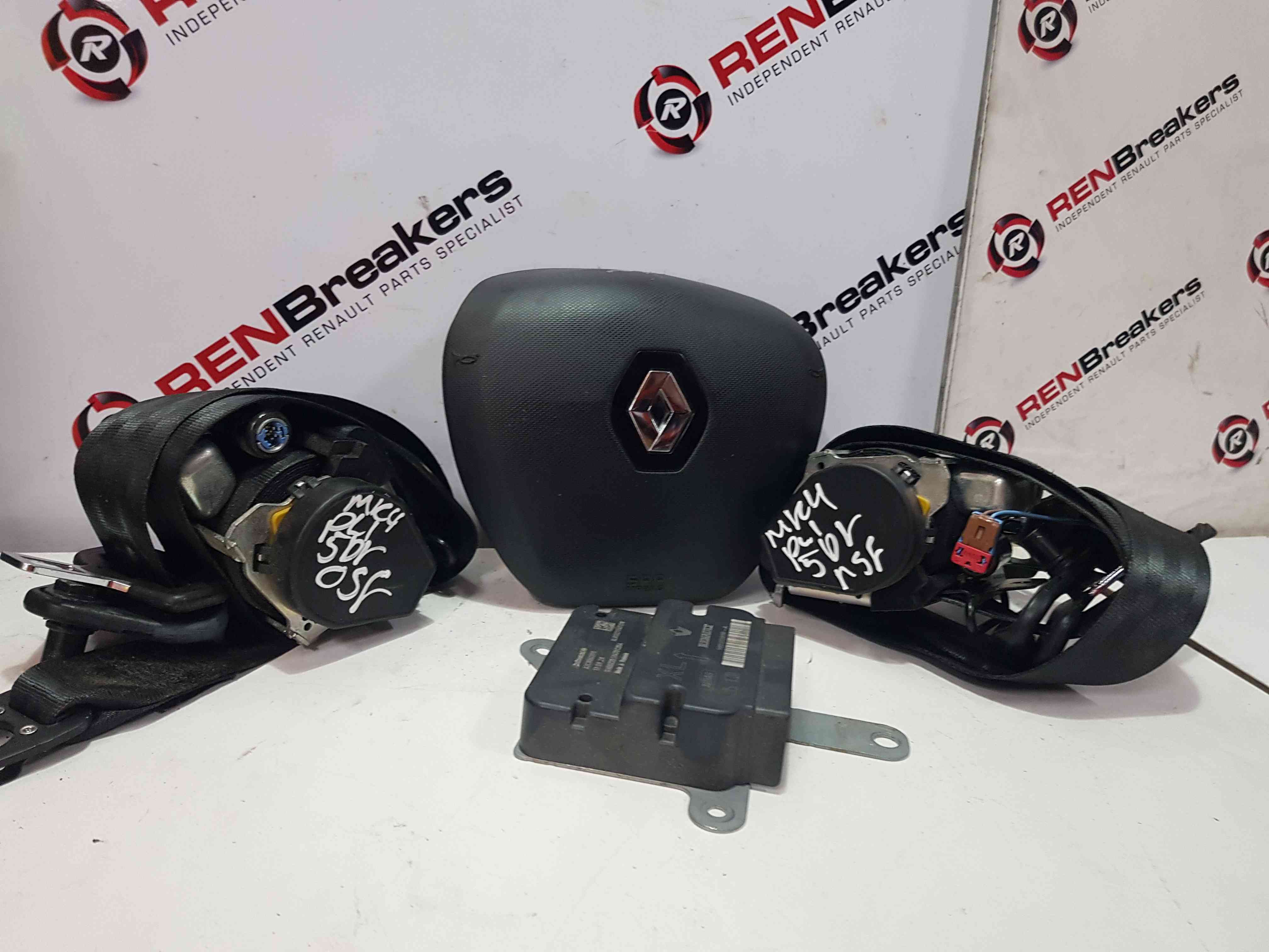 Thumb 7 Renault Clio MK4 2013-2019 Airbag KIT Steering Airbag Module Belts 985101389R