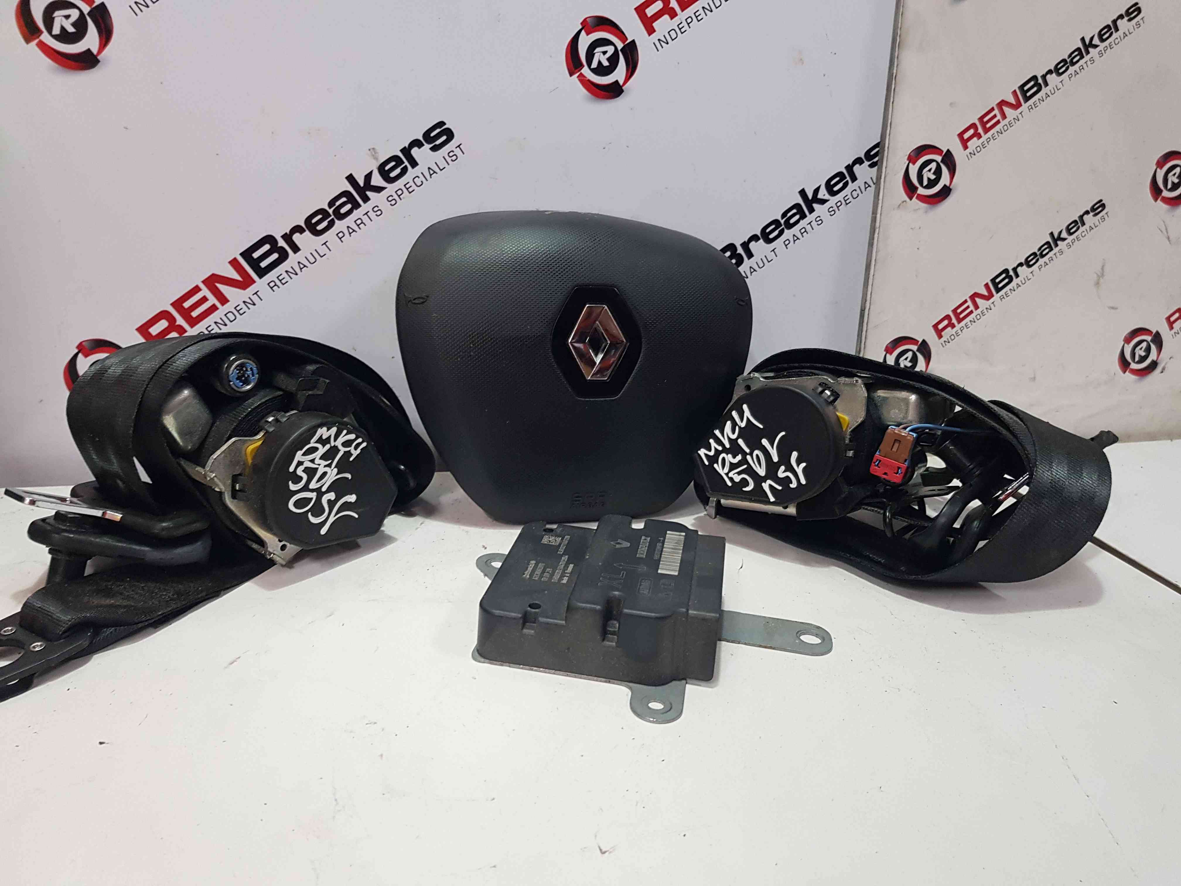 Thumb 8 Renault Clio MK4 2013-2019 Airbag KIT Steering Airbag Module Belts 985101389R